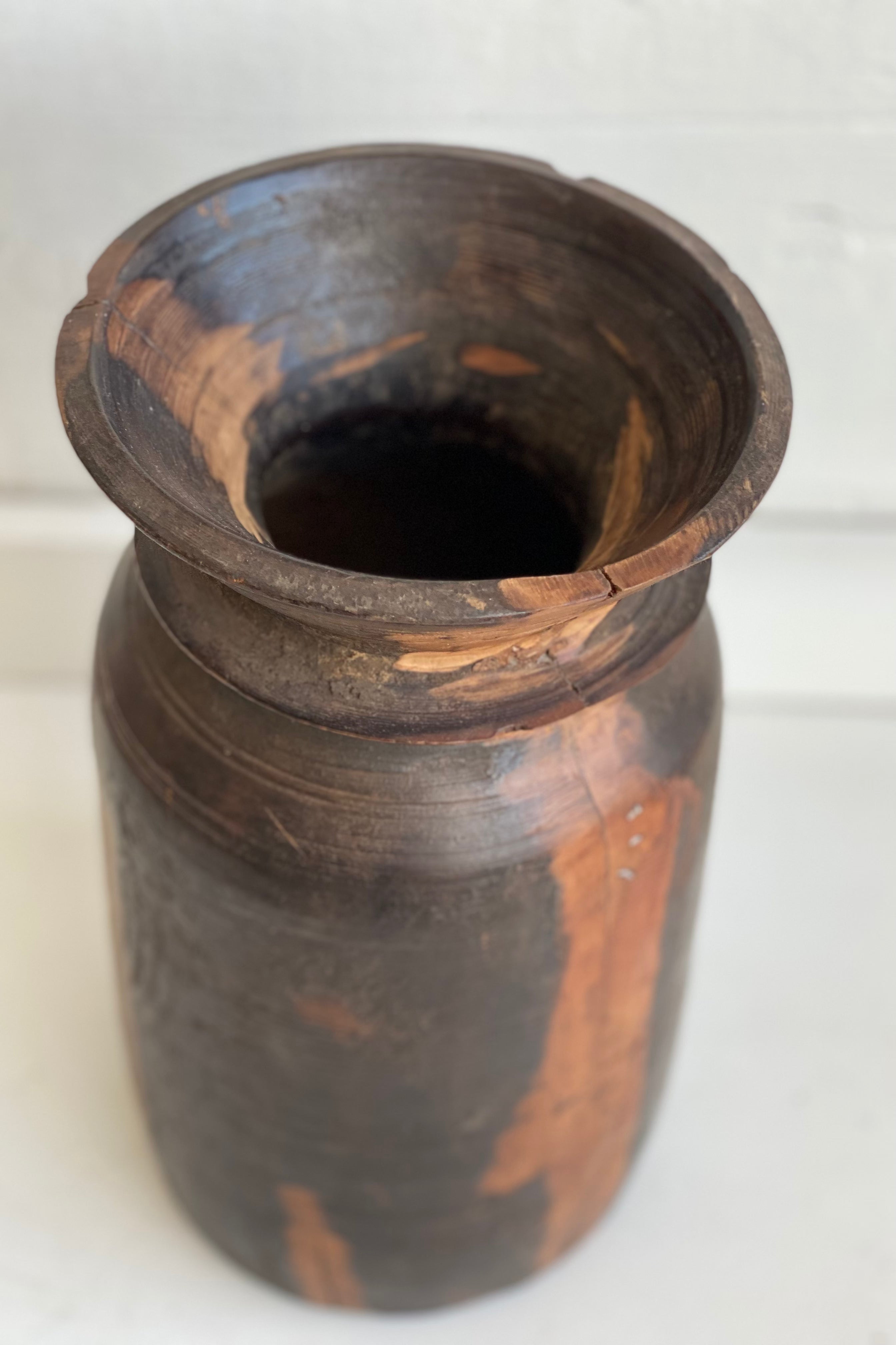 Primitive Wood Vase