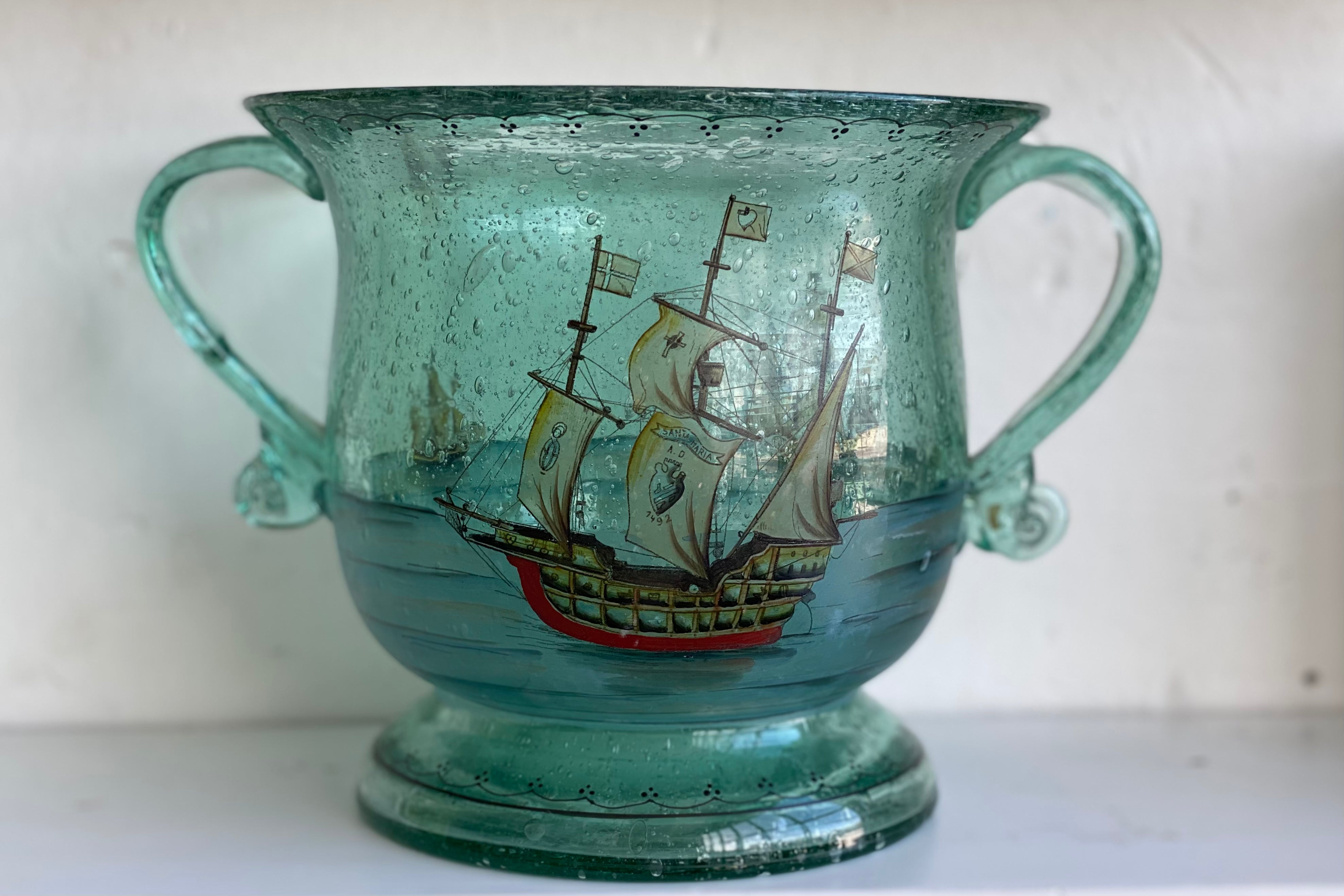 Antique Scottish Urn l Hand Painted