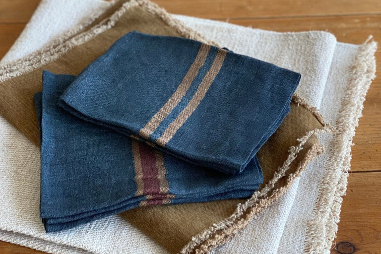 Libeco Linen Napkin in Hamlet Stripe - Set of 4