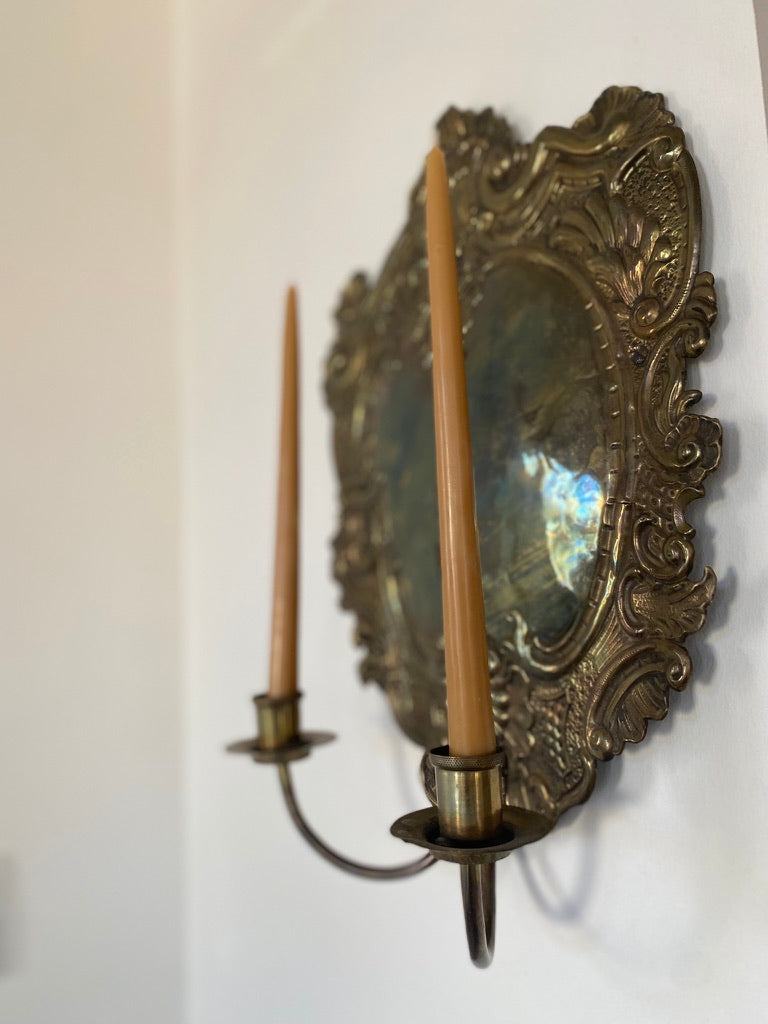 Pair of Brass Candle Sconces