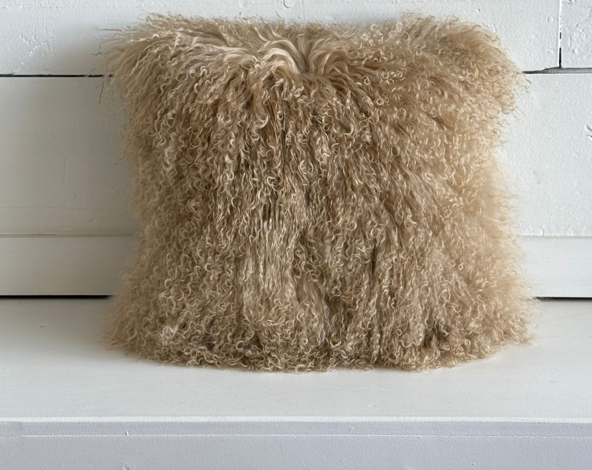 Tibetan Sheepskin Square Pillow