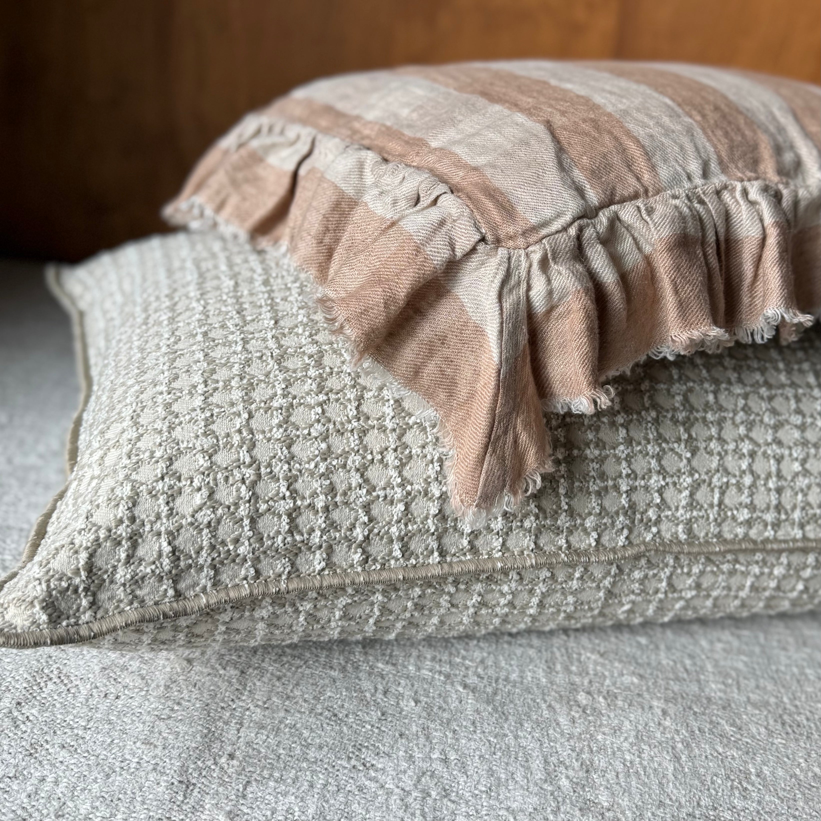 Maison de Vacances | Boho Vichy Cottage Pillow