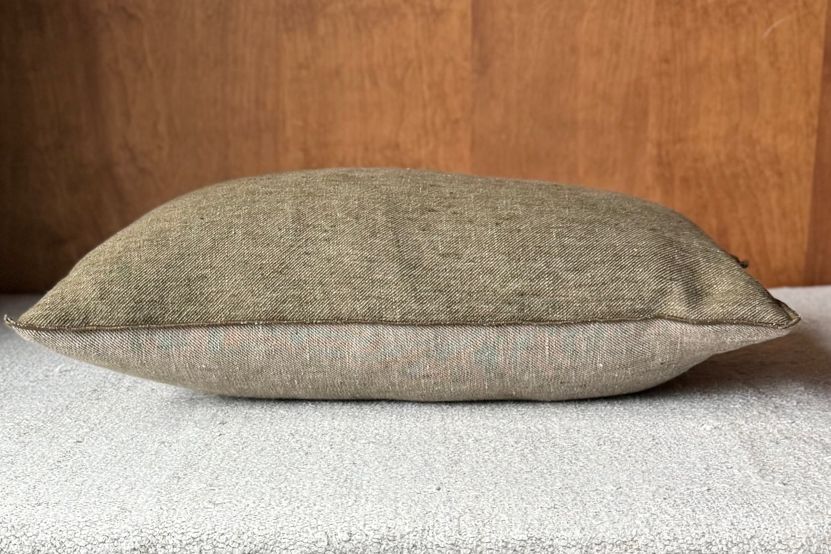 Maison de Vacances Linen Pillow | Kaki/Givre