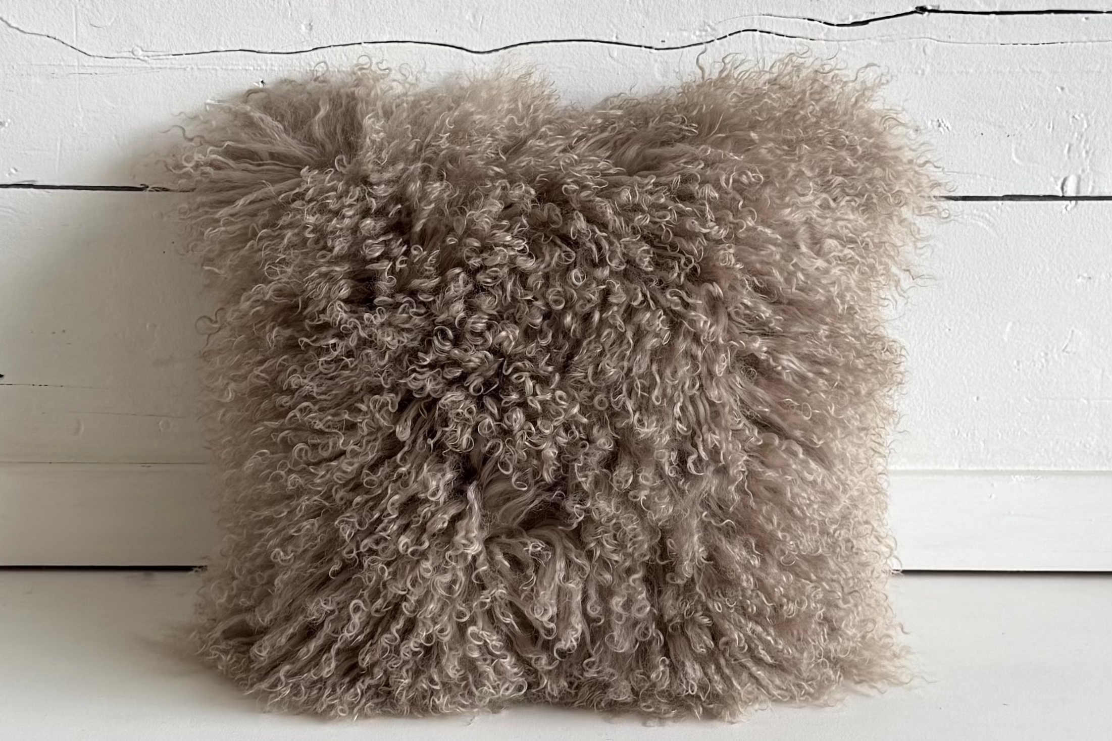 Tibetan Sheepskin Square Pillow