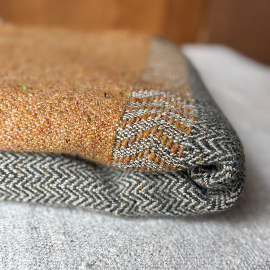 Libeco Jules Throw l Green Herringbone
