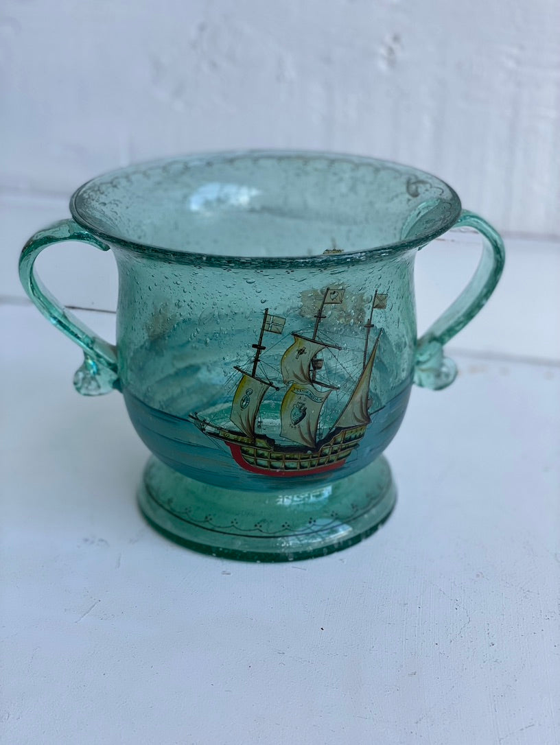 Antique Scottish Urn l Hand Painted