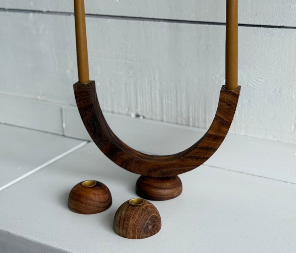 Walnut Dusk Taper Holder
