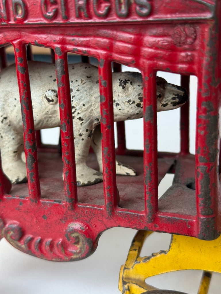 Kenton Red Overland Circus Cage With Polar Bear l #81