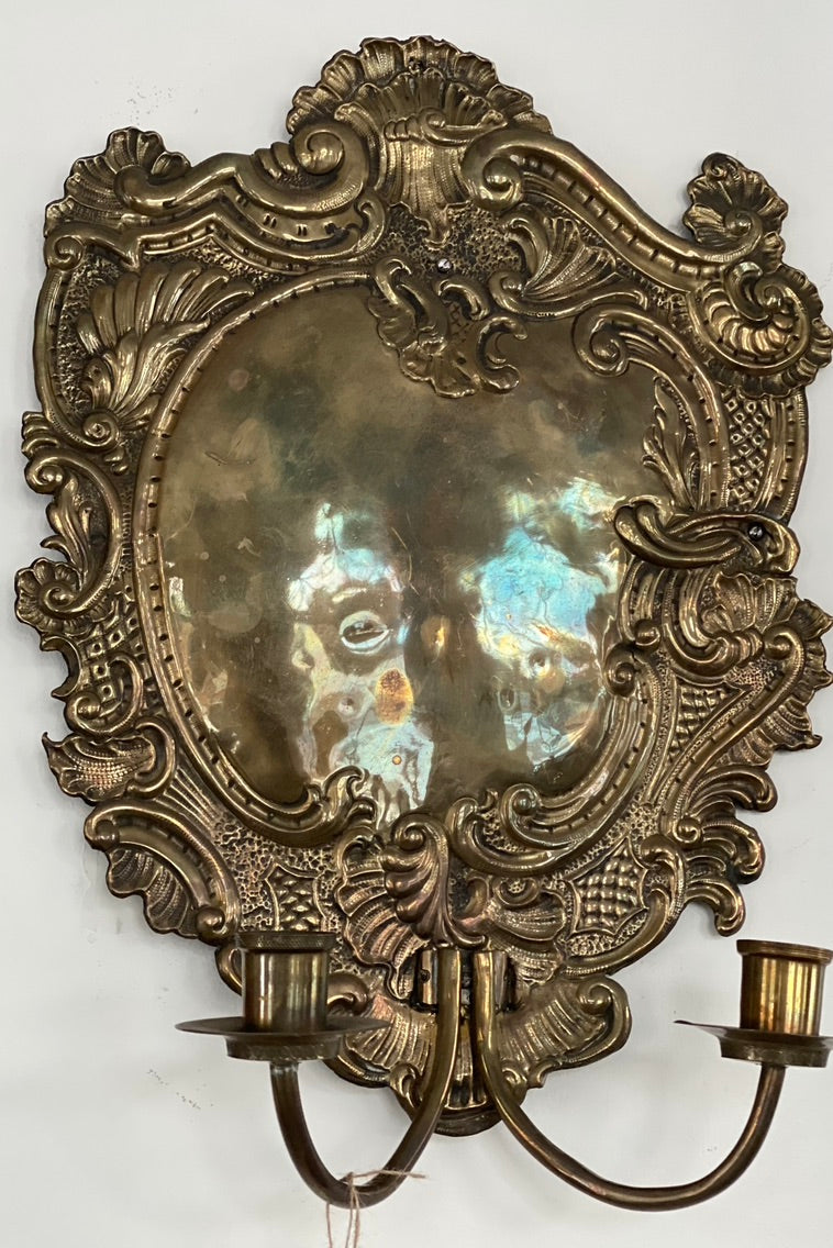 Pair of Brass Candle Sconces