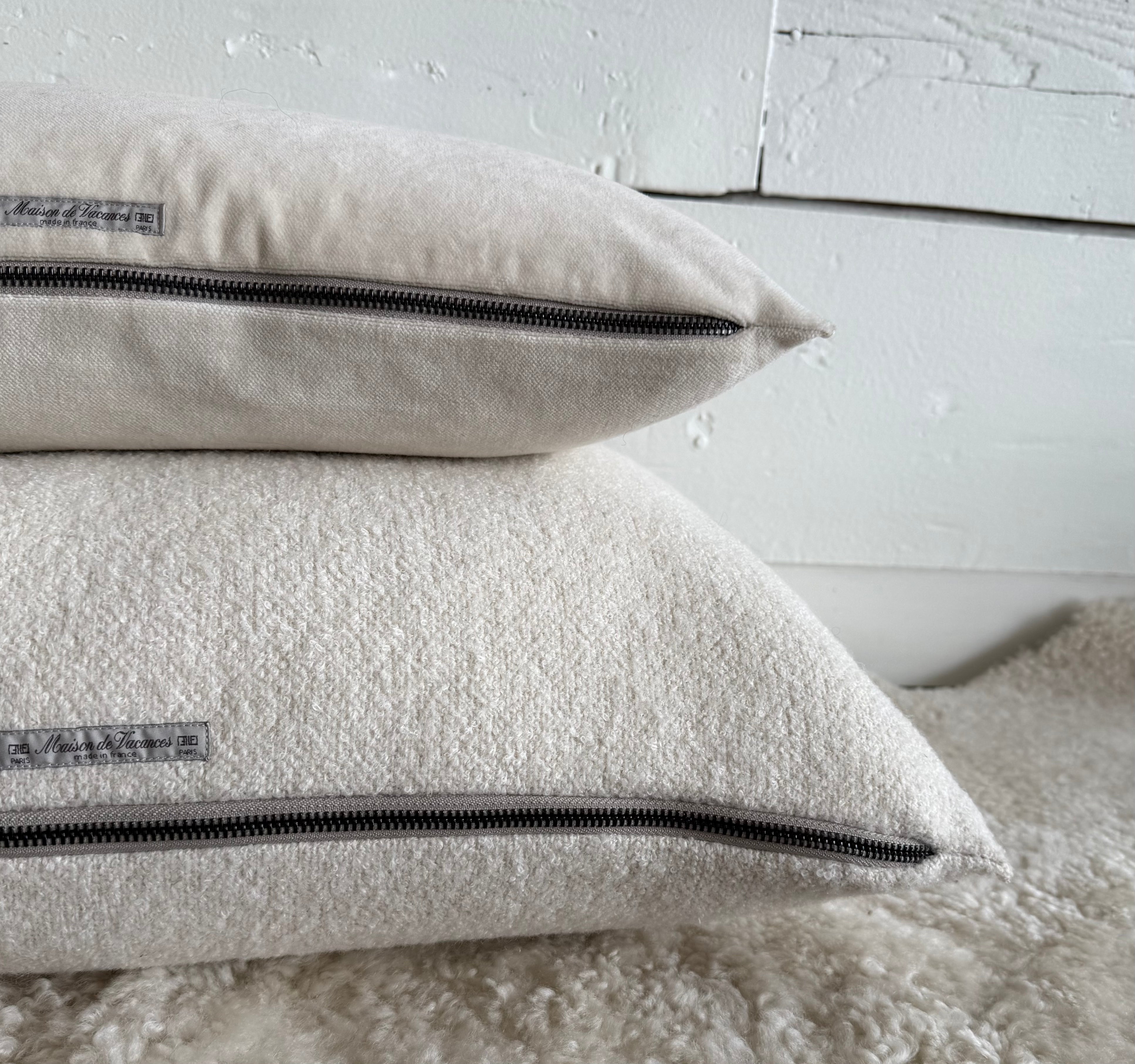 Maison de Vacances | Canvas Bouclette in Blanc