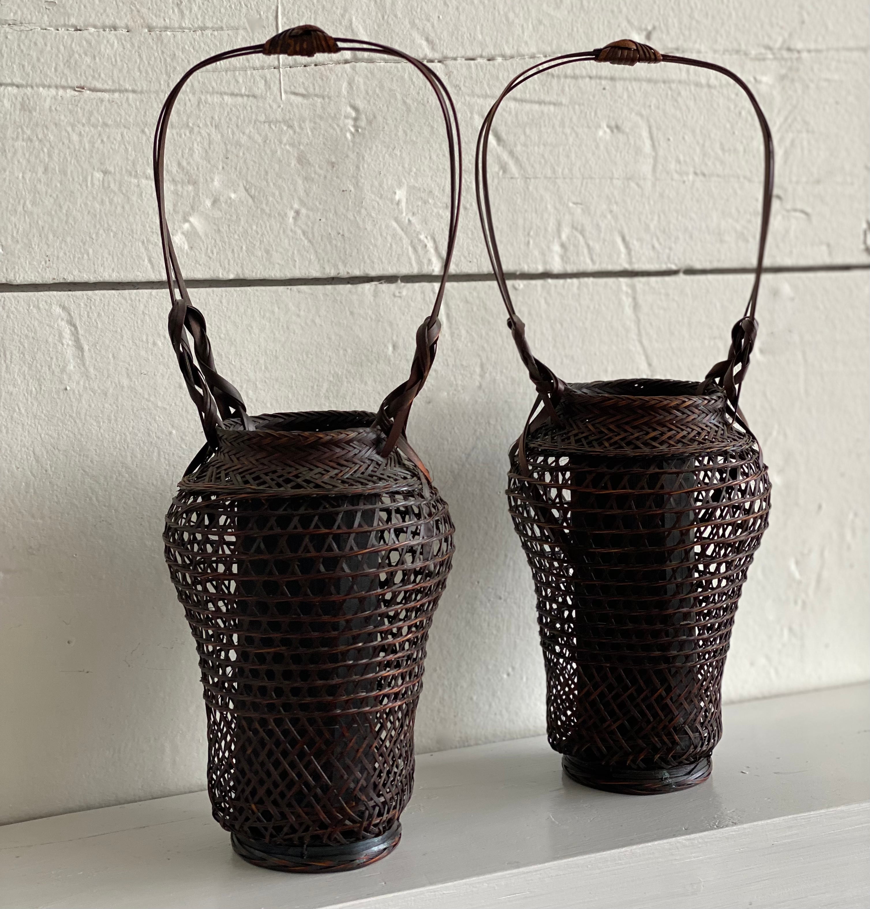 Ikebana Basket Vase l Pair