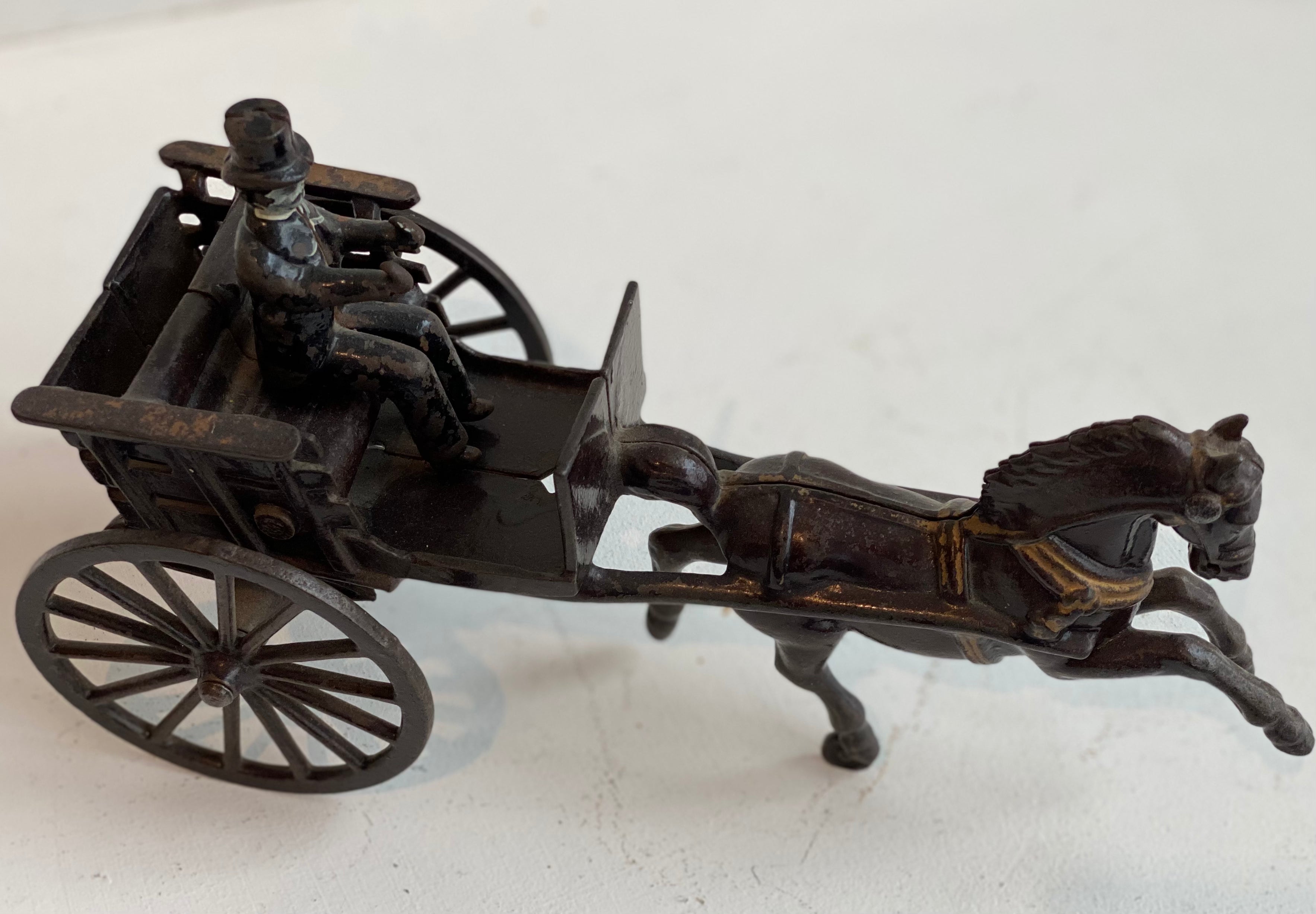 Black Cart With Man and Horse l #65