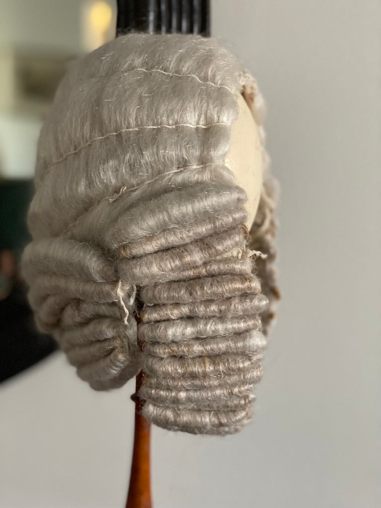 French Antique Ostrich Egg/Wig Display