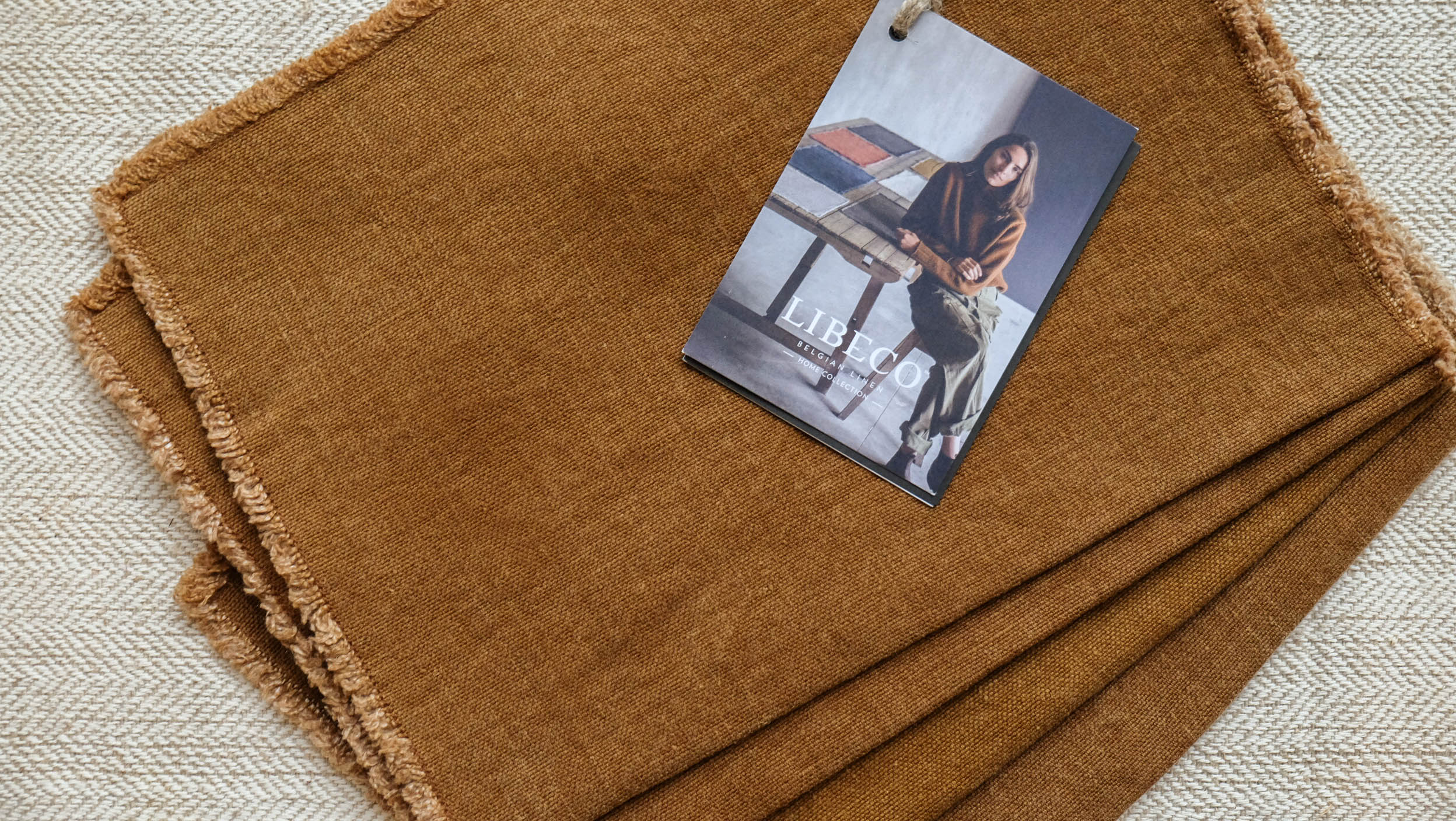 Libeco Linen Placemat in Curry Styled