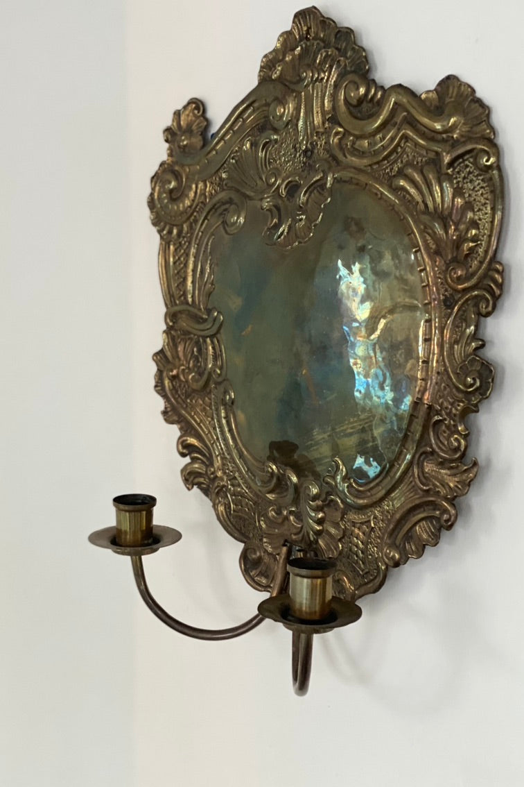 Pair of Brass Candle Sconces