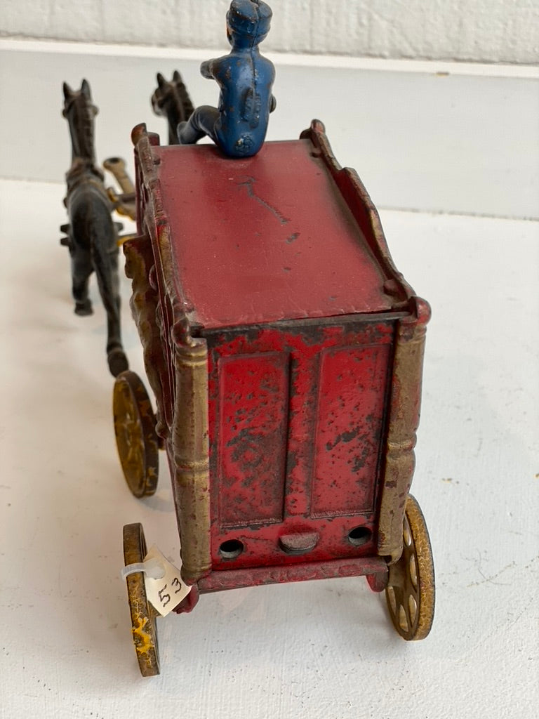 Red Circus Cart With Lion l #53