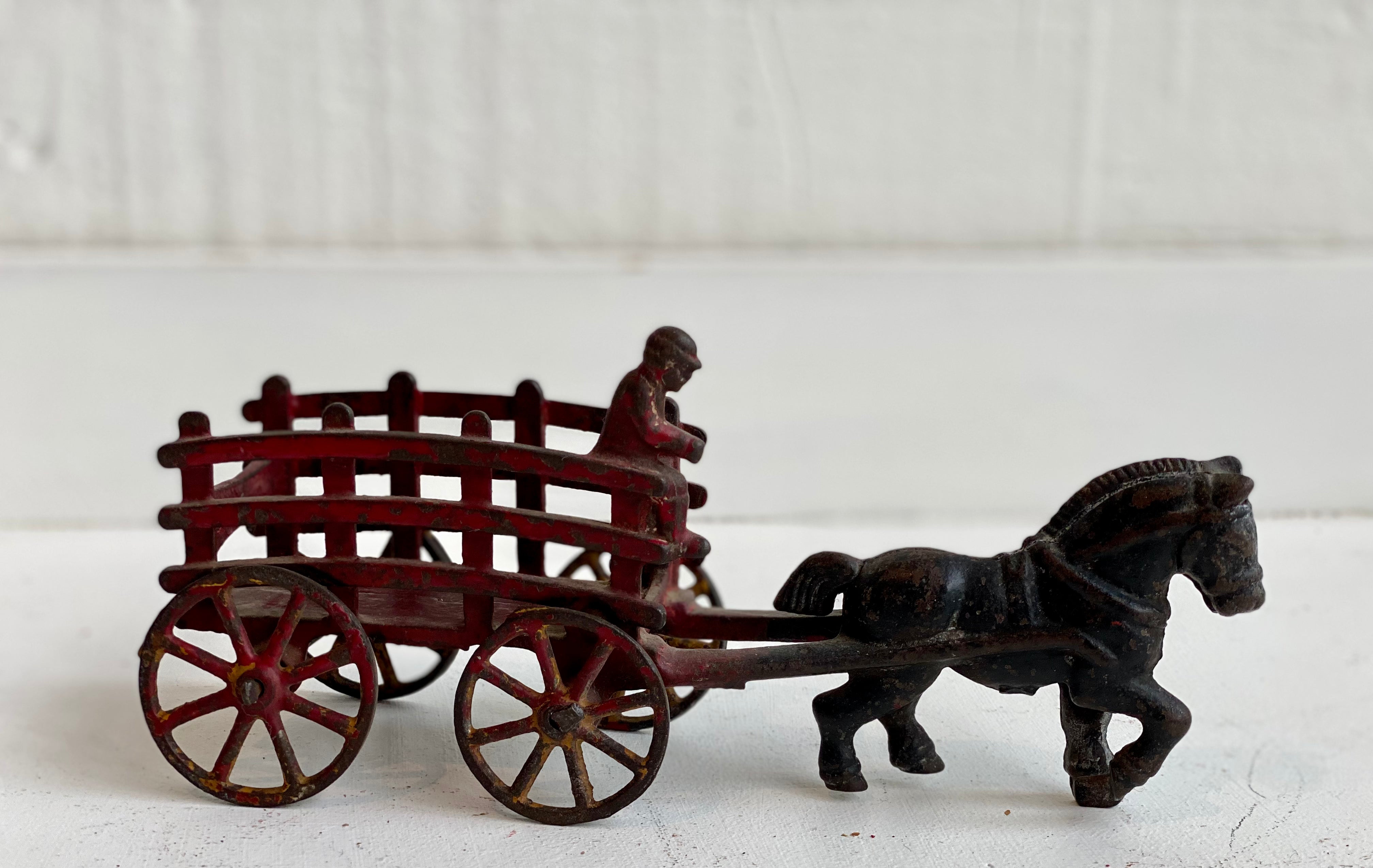Small Red Cart with Driver l #15
