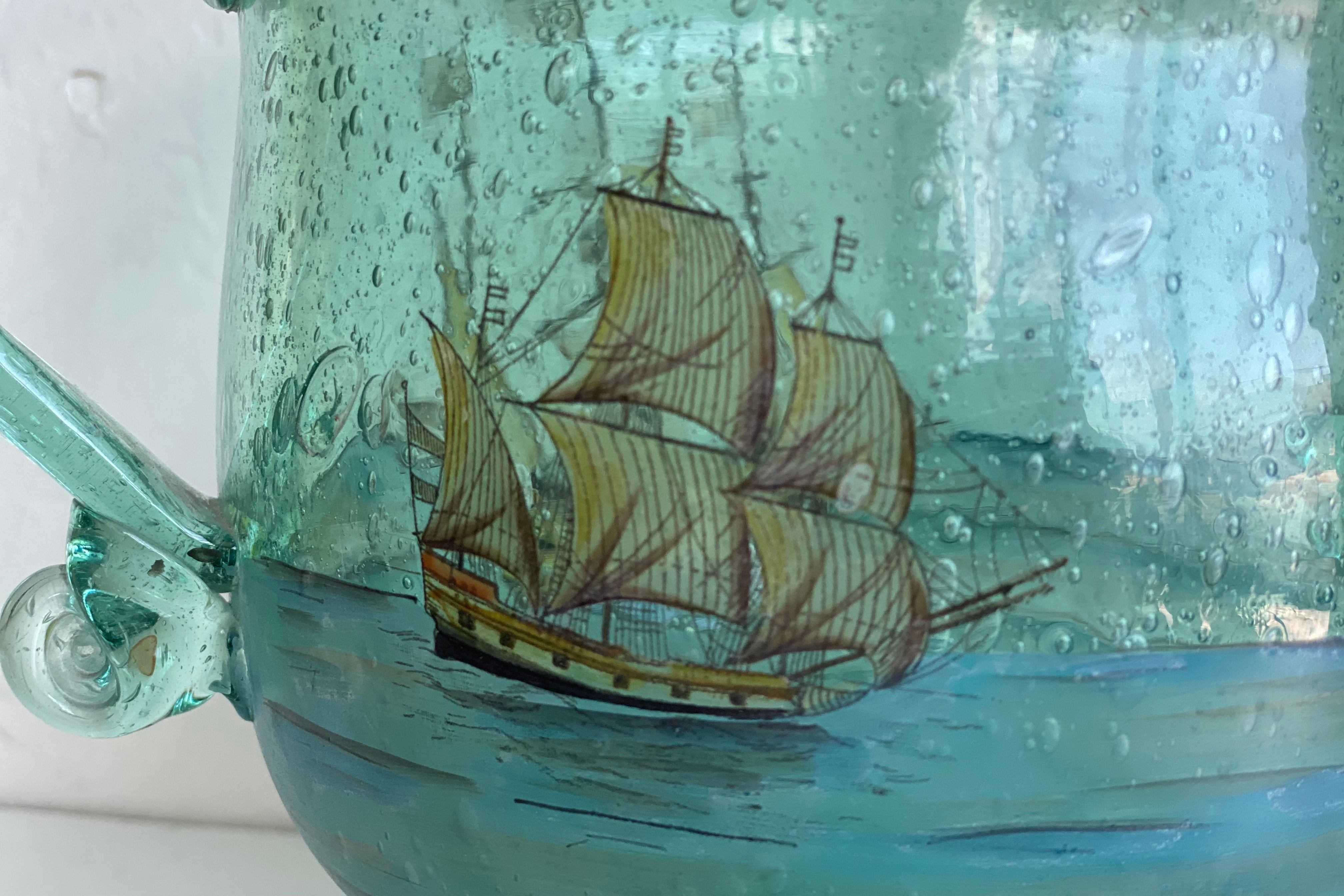 Antique Scottish Urn l Hand Painted