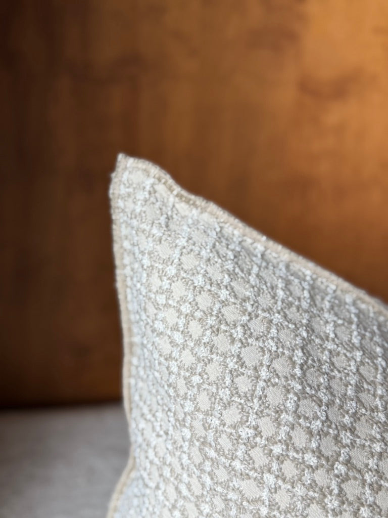 Maison de Vacances Bistro Jacquard Pillow | Off White