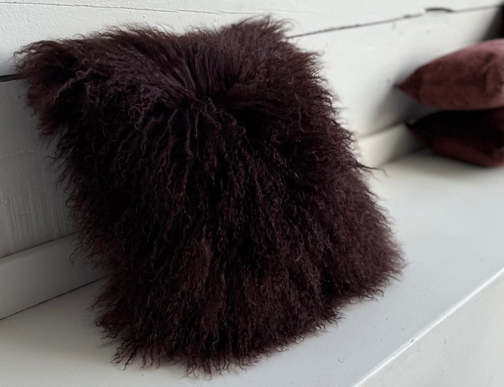 Tibetan Sheepskin Square Pillow