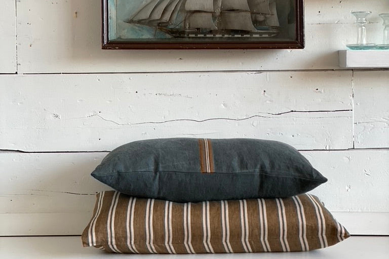 Libeco Linen Lumbar | Canal Stripe