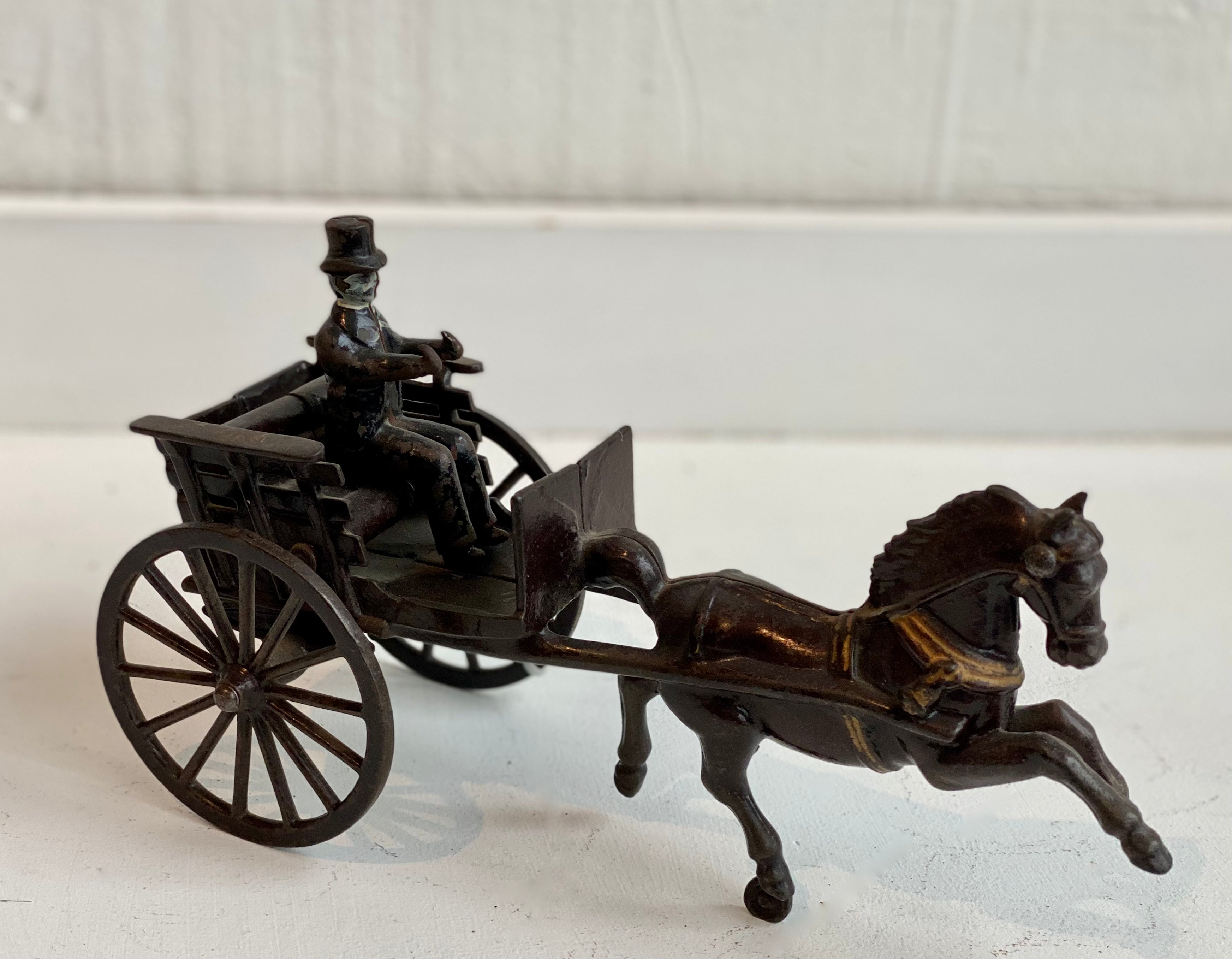 Black Cart With Man and Horse l #65