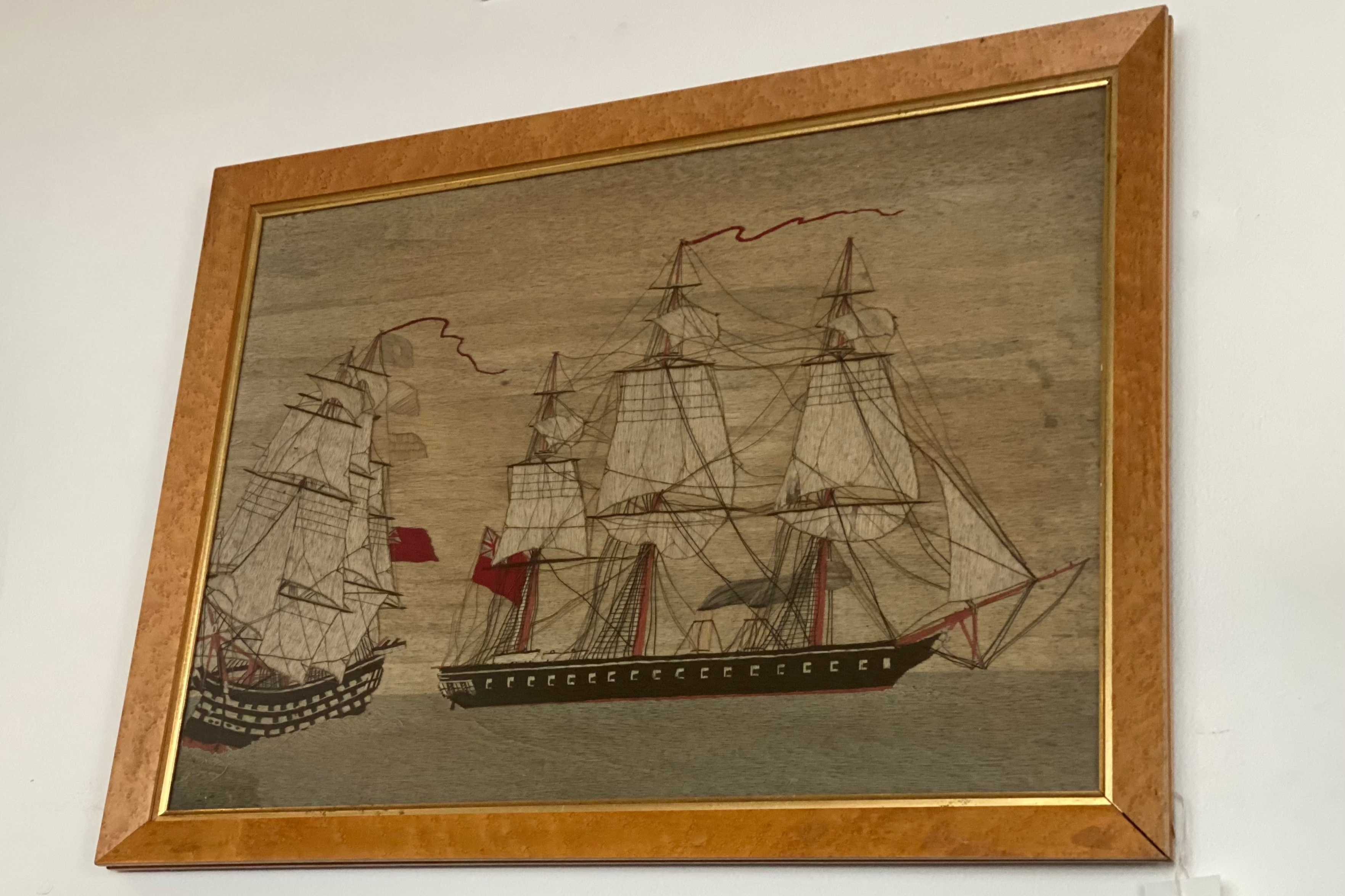 Embroidered Ship Art