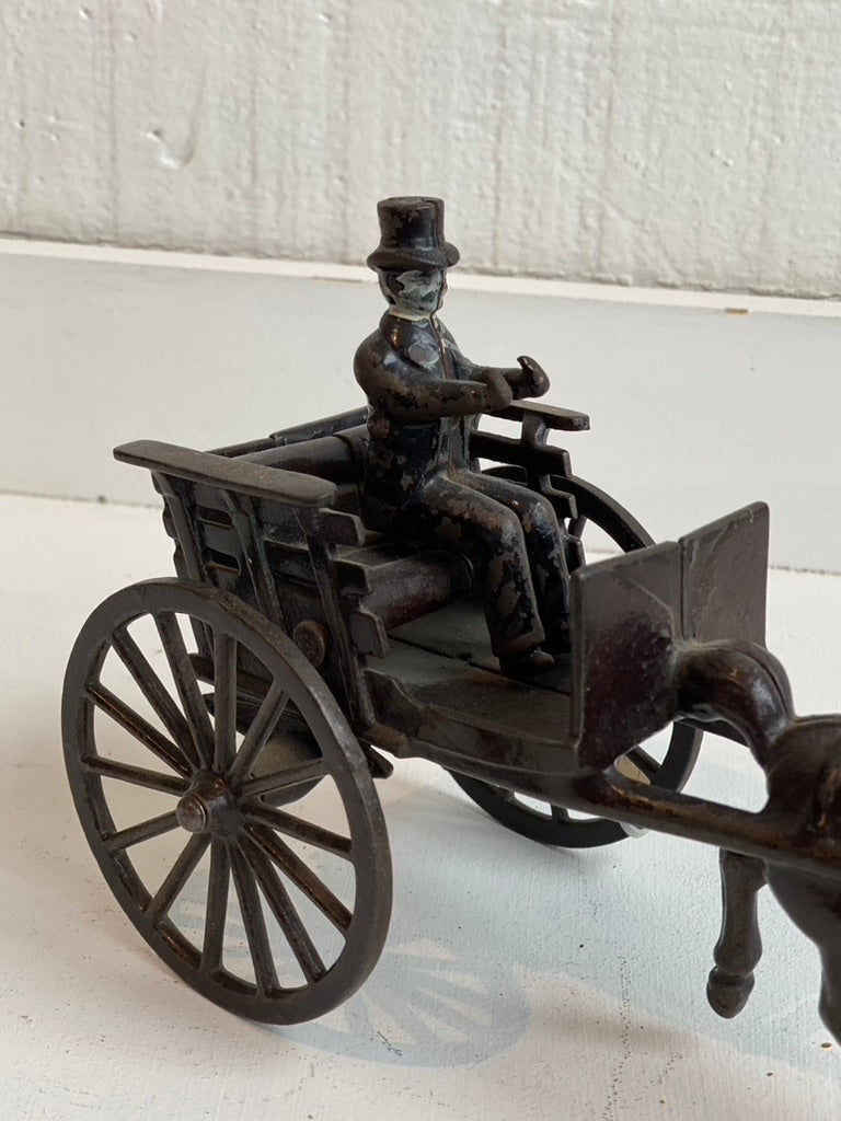 Black Cart With Man and Horse l #65