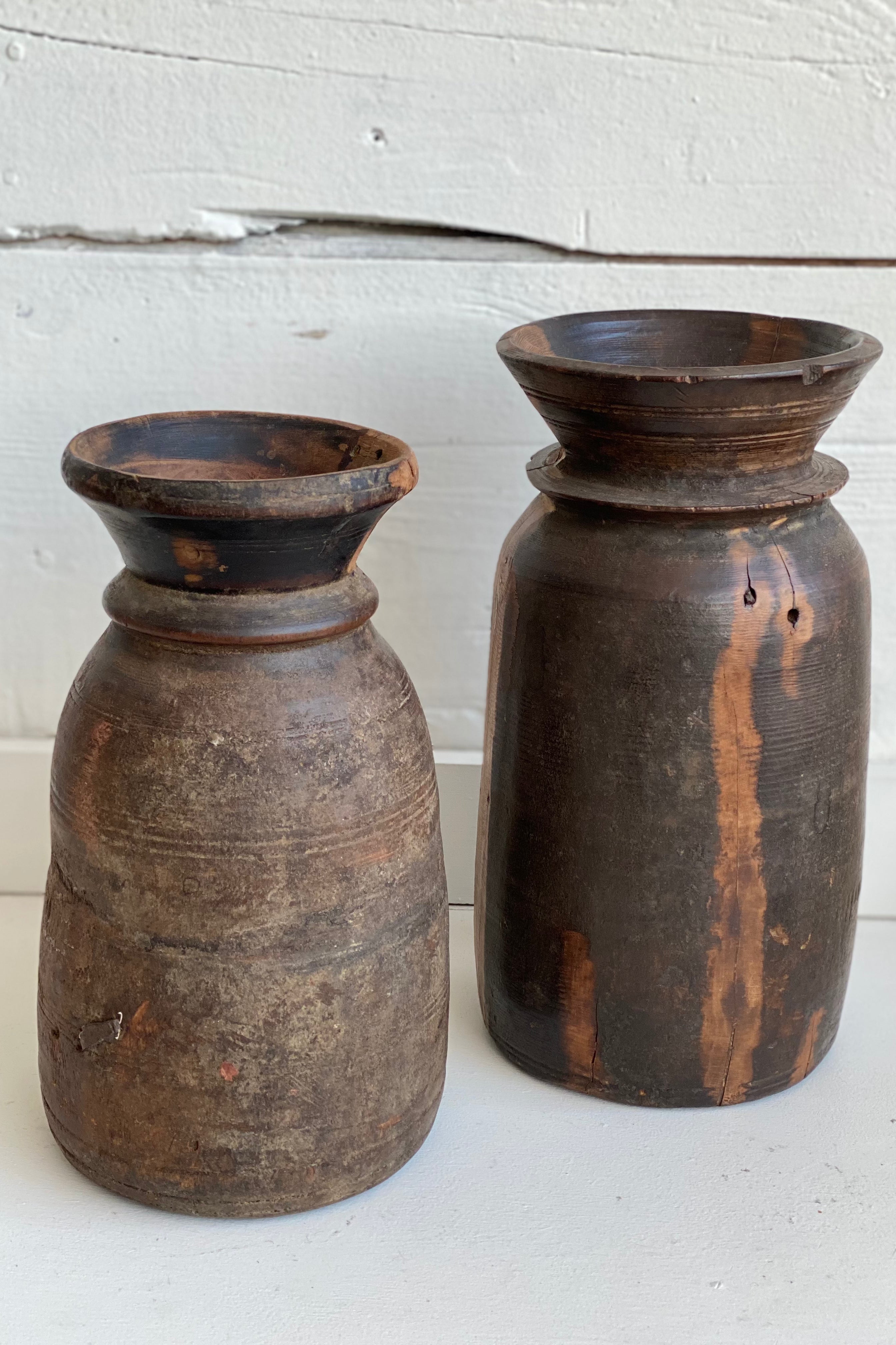 Primitive Wood Vase