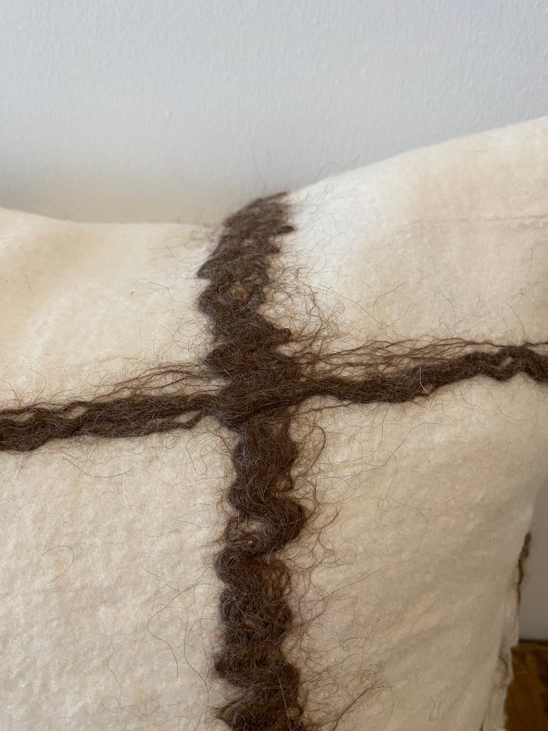 Madda Studio | Nuno Cuadritos Felted Wool & Silk Pillow