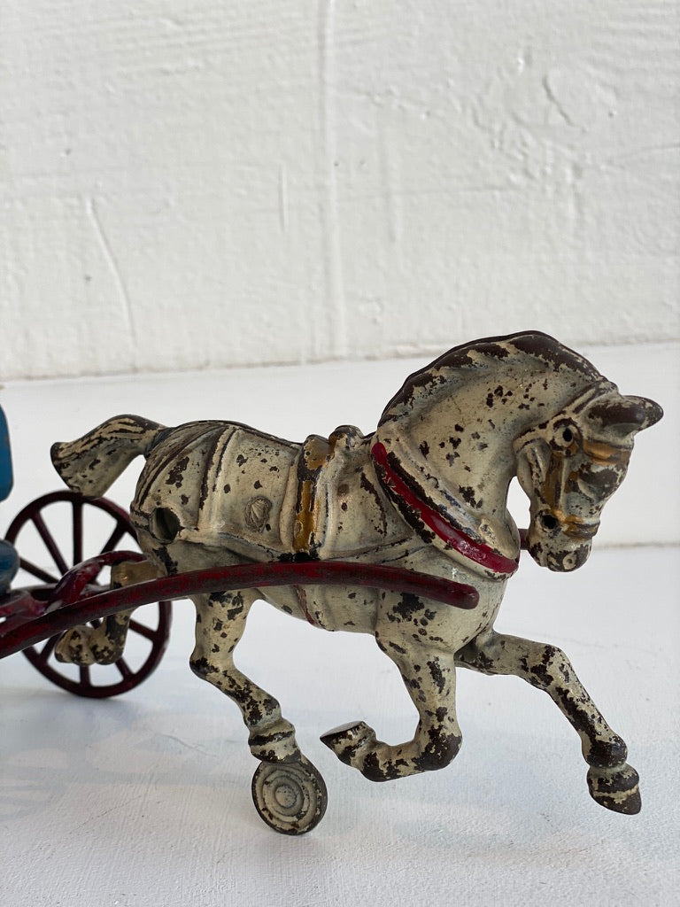 Blue Cart With White Horse l #41