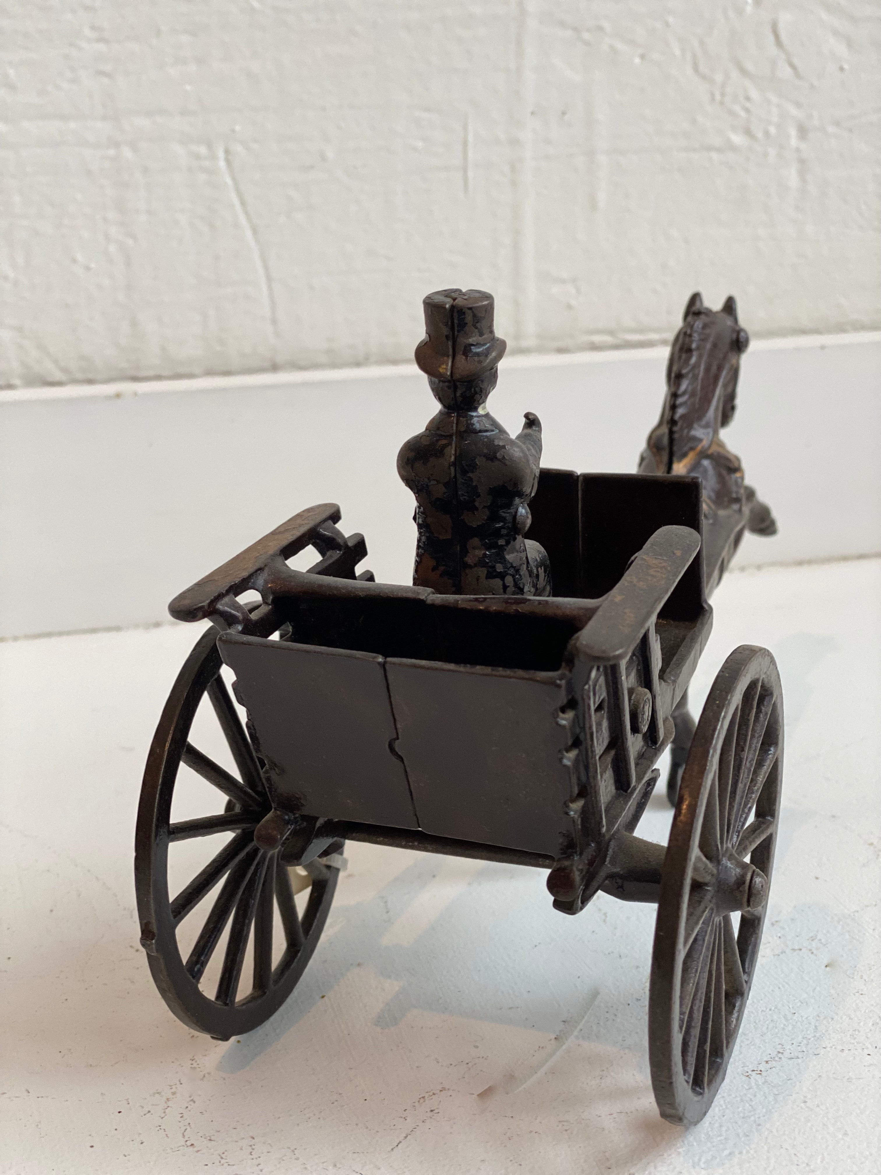 Black Cart With Man and Horse l #65