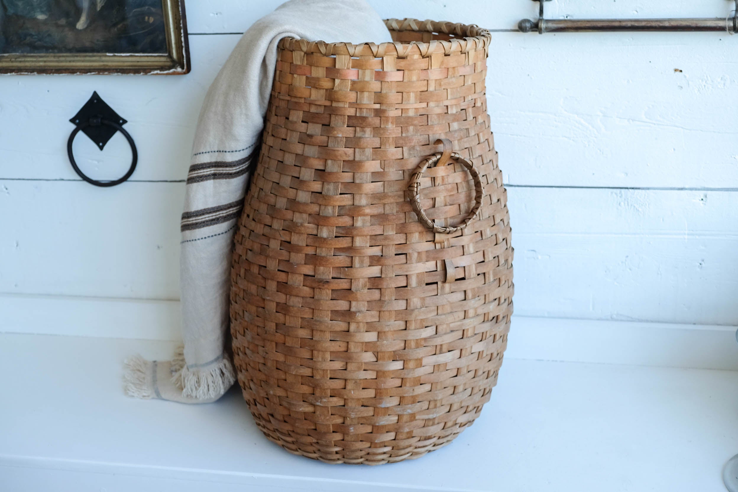 Antique Feather Basket