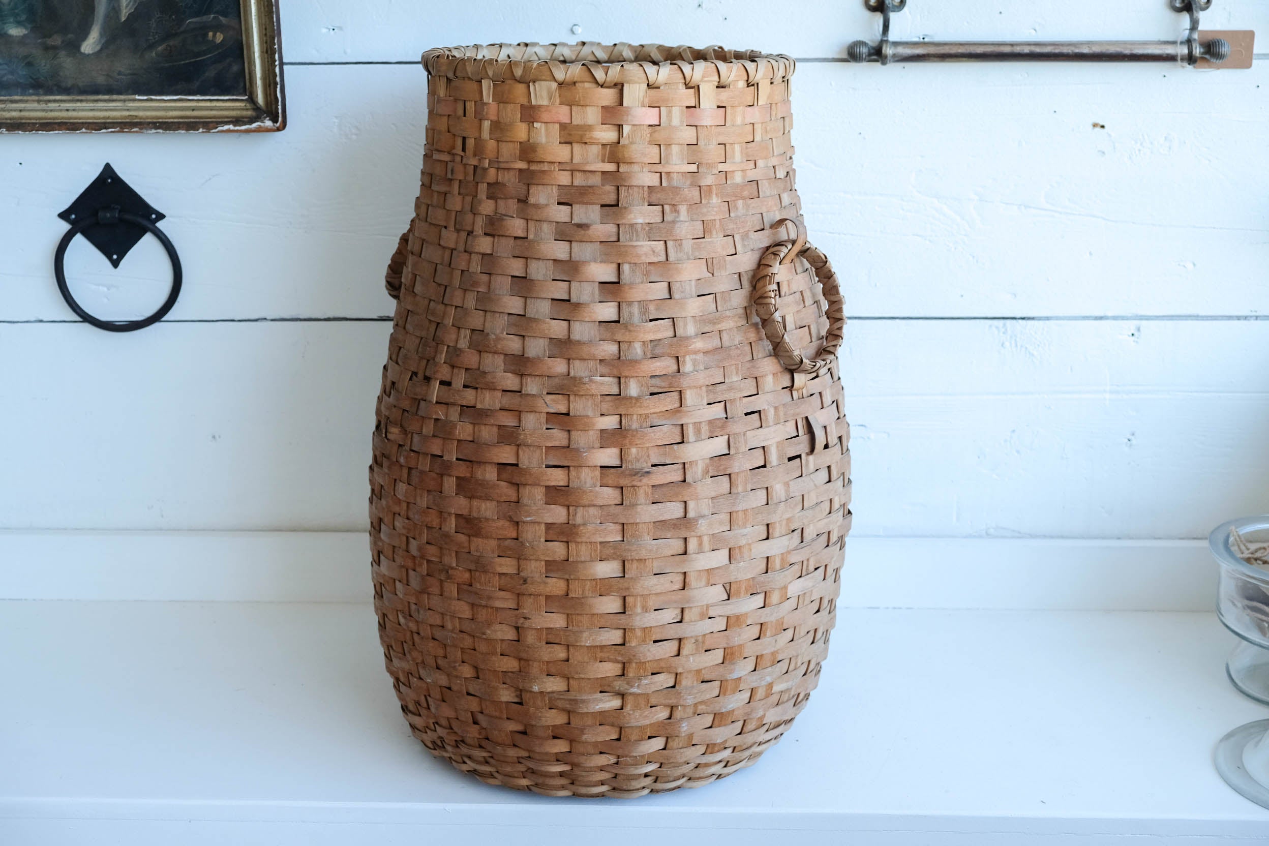 Antique Feather Basket