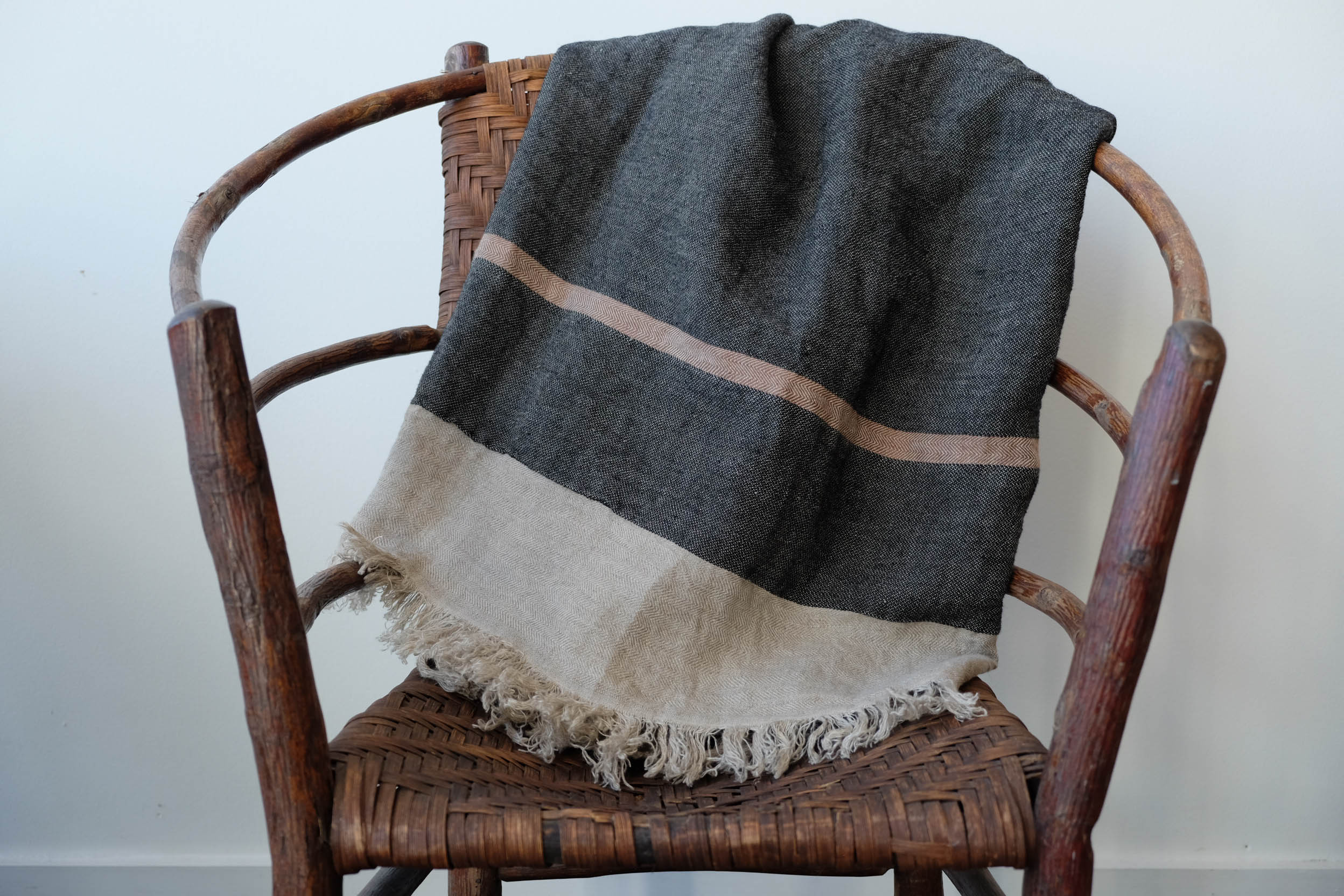 Libeco Linen Fouta l Black Stripe