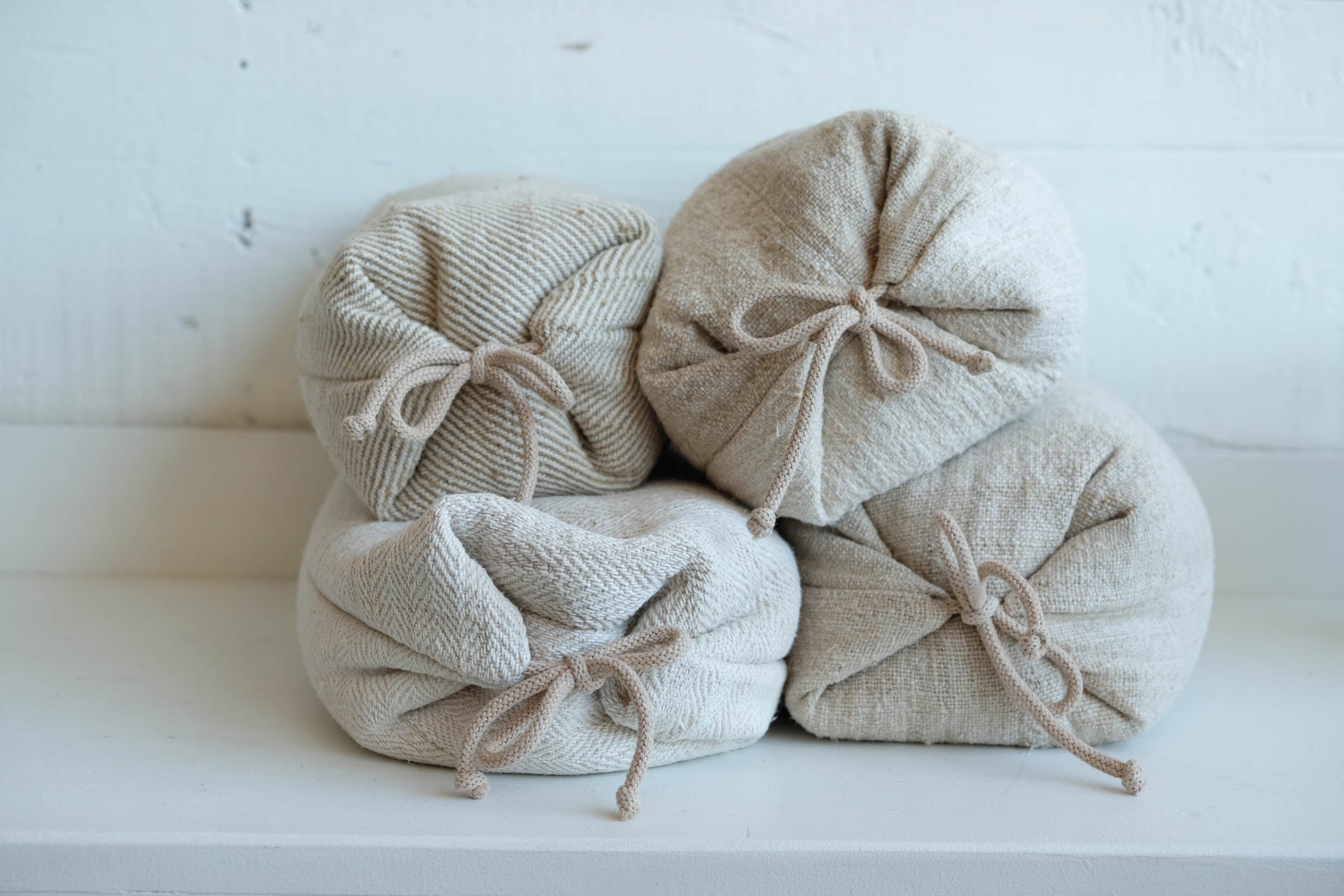 Antique Linen Yoga or Floor Pillow