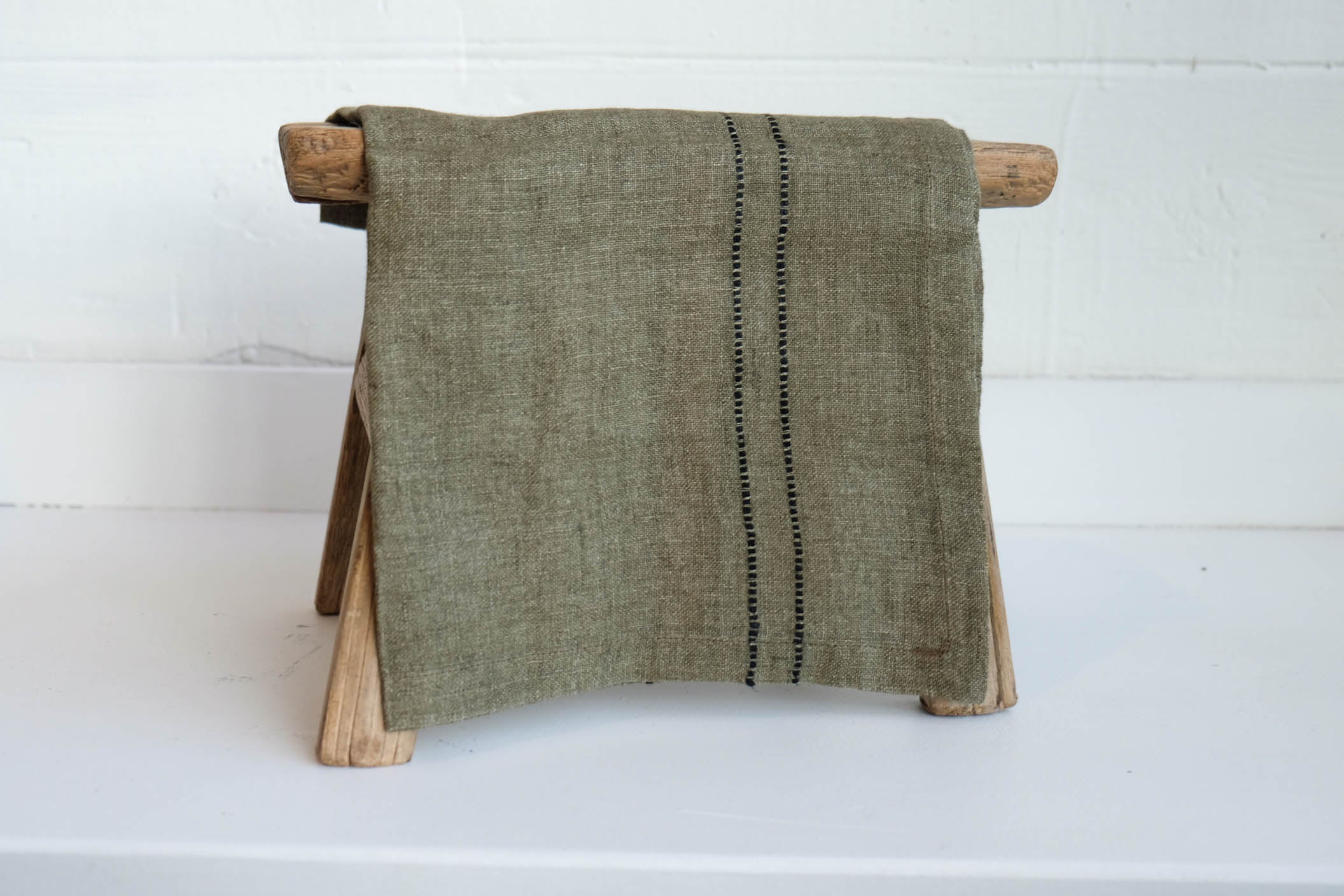 Libeco Linen Napkin in Marie/Green - Set of 4