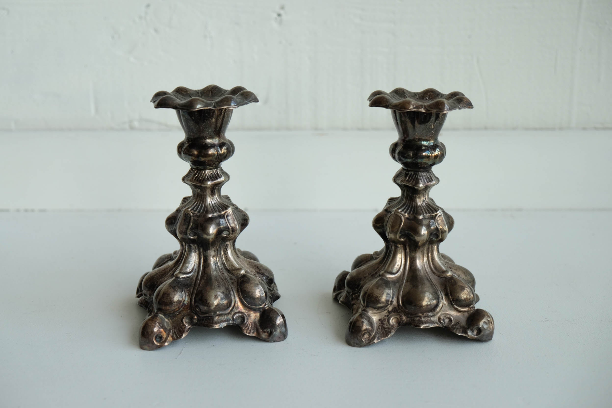 Ornate Candlestick Pair