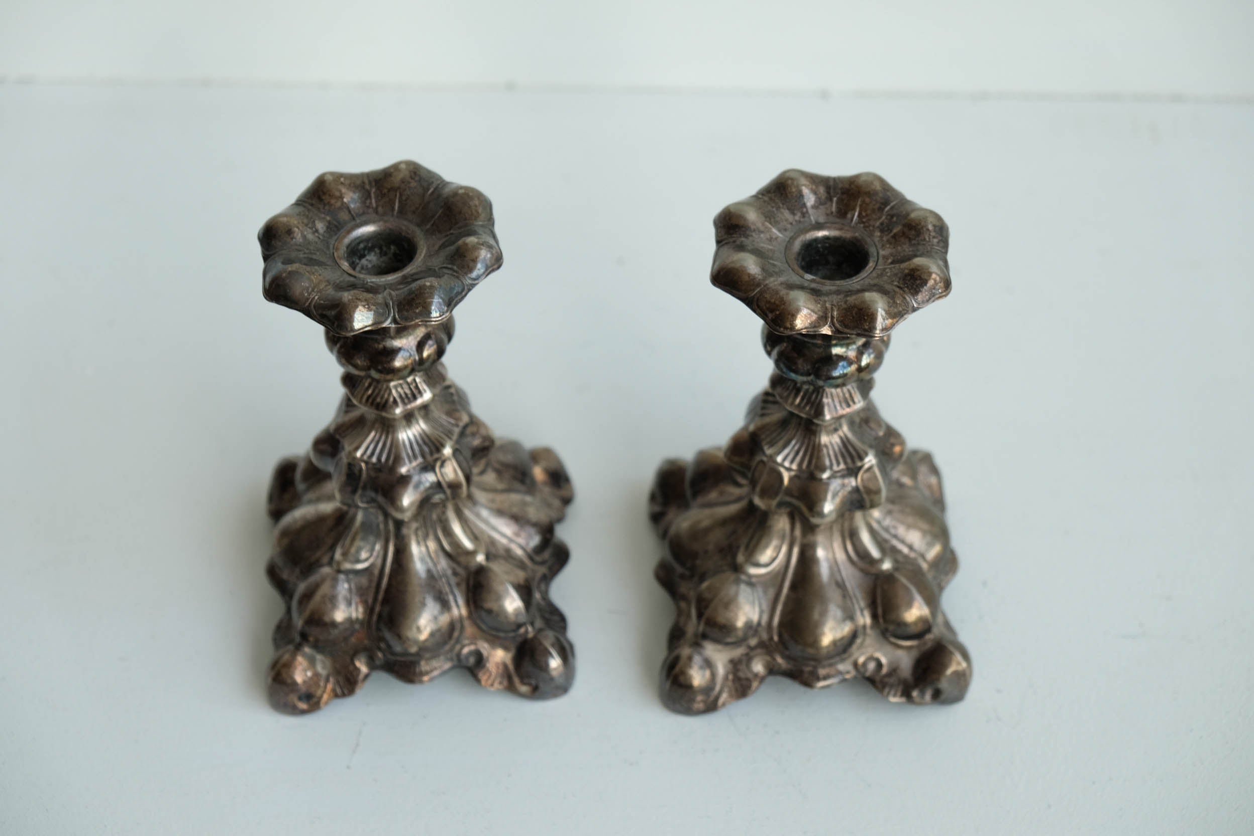 Ornate Candlestick Pair