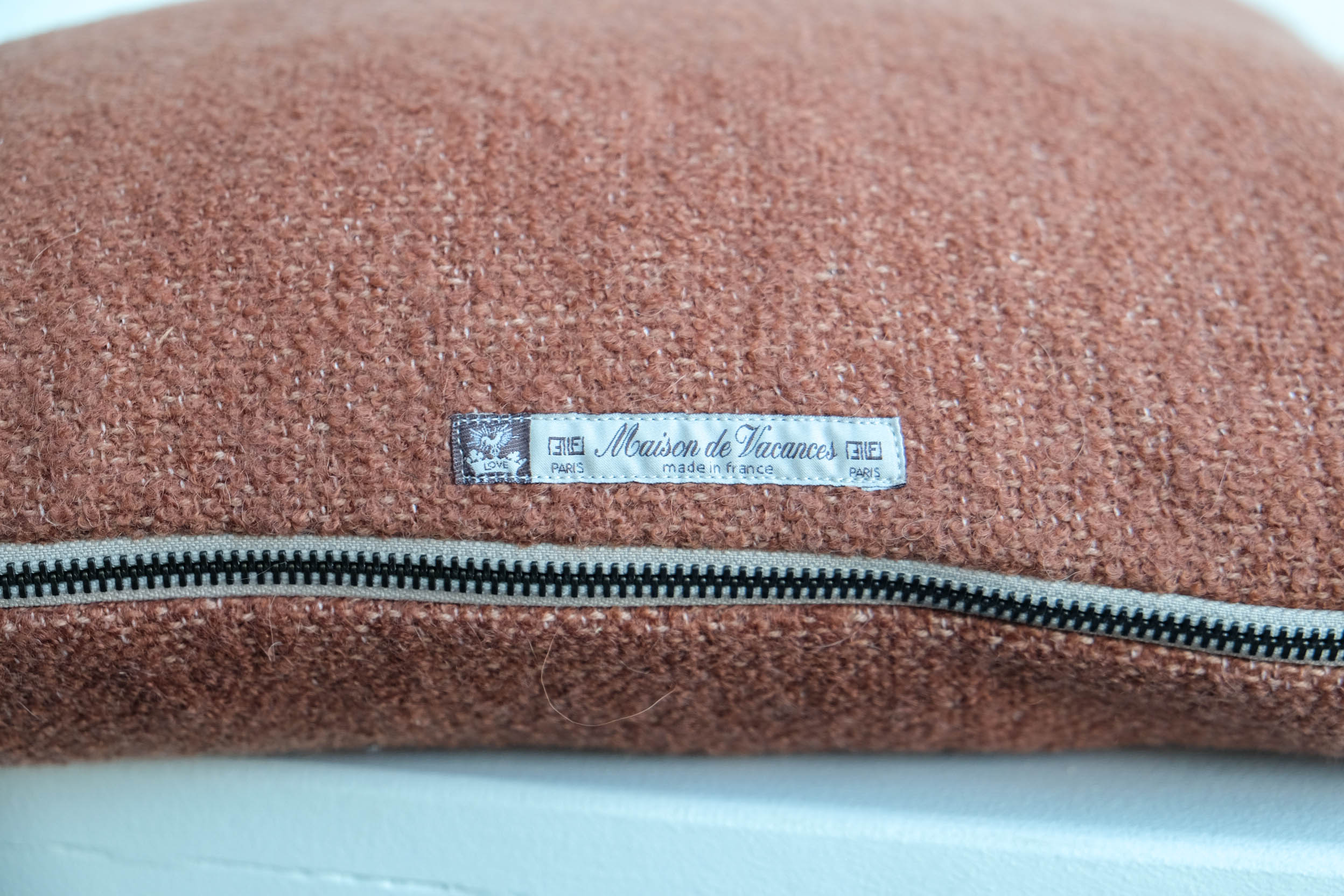 Maison de Vacances | Canvas Bouclette Pillow in Blush