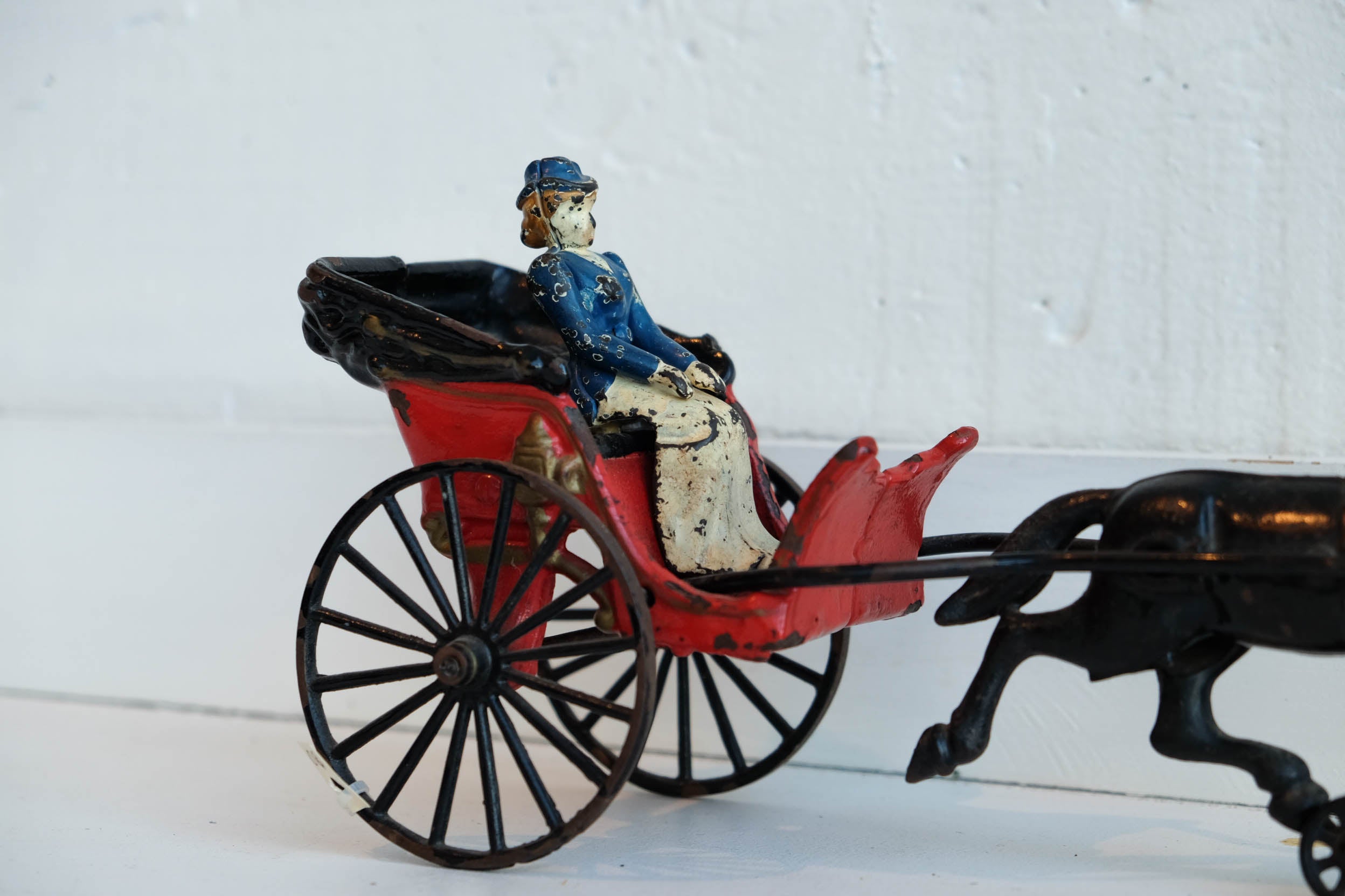 Red Carriage With Woman in Blue Coat l #80