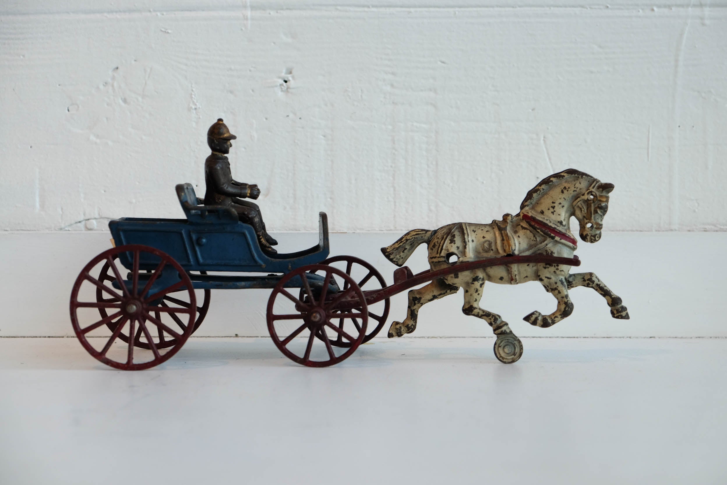 Blue Cart With White Horse l #41