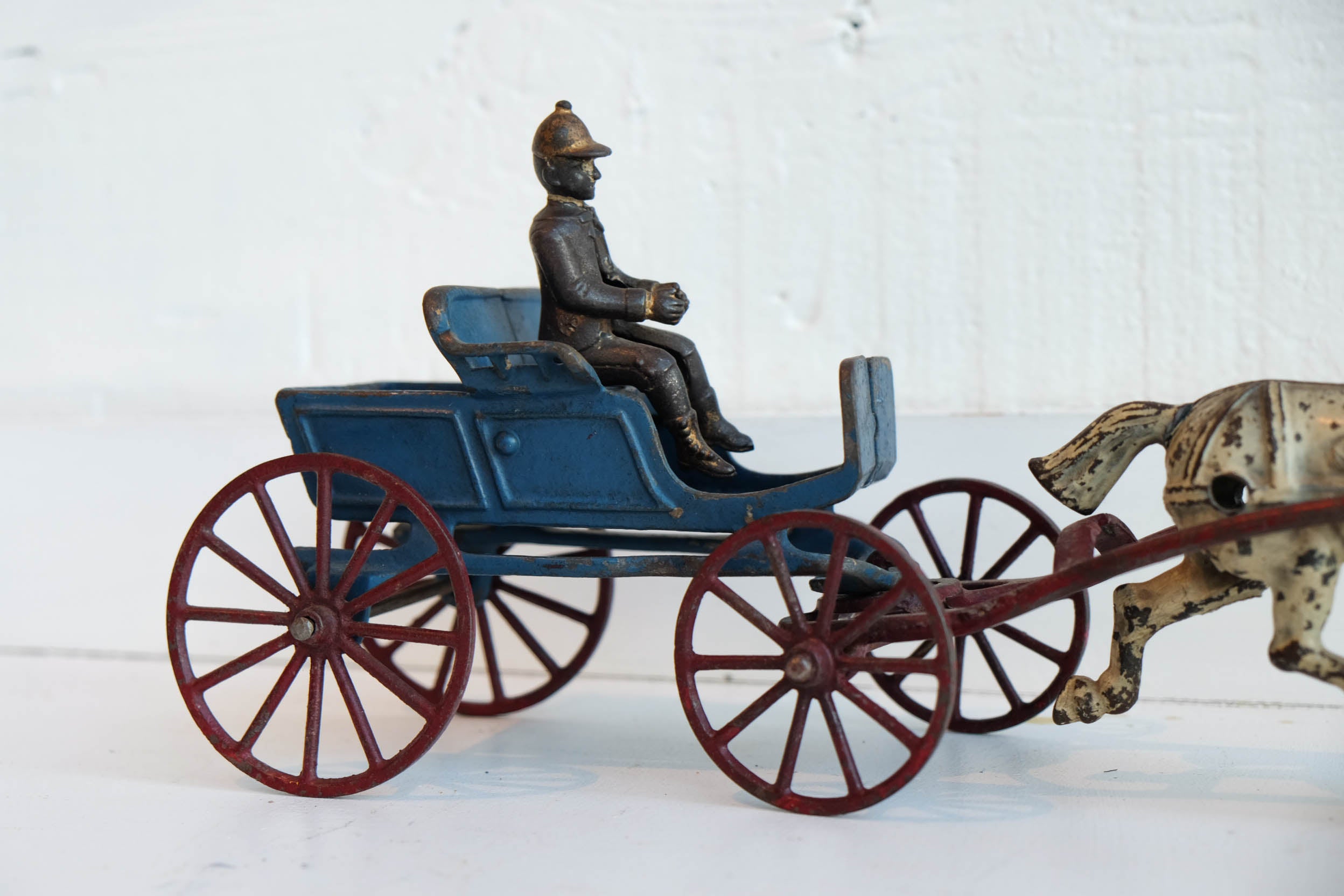 Blue Cart With White Horse l #41