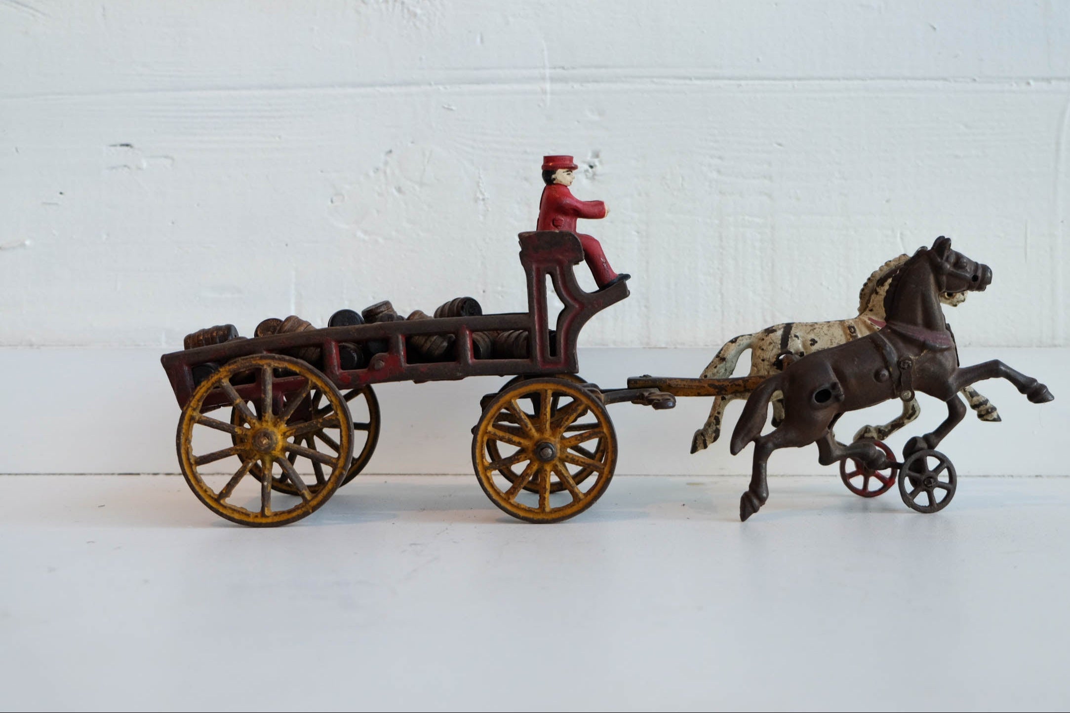 Red Cart With Barrels l #102