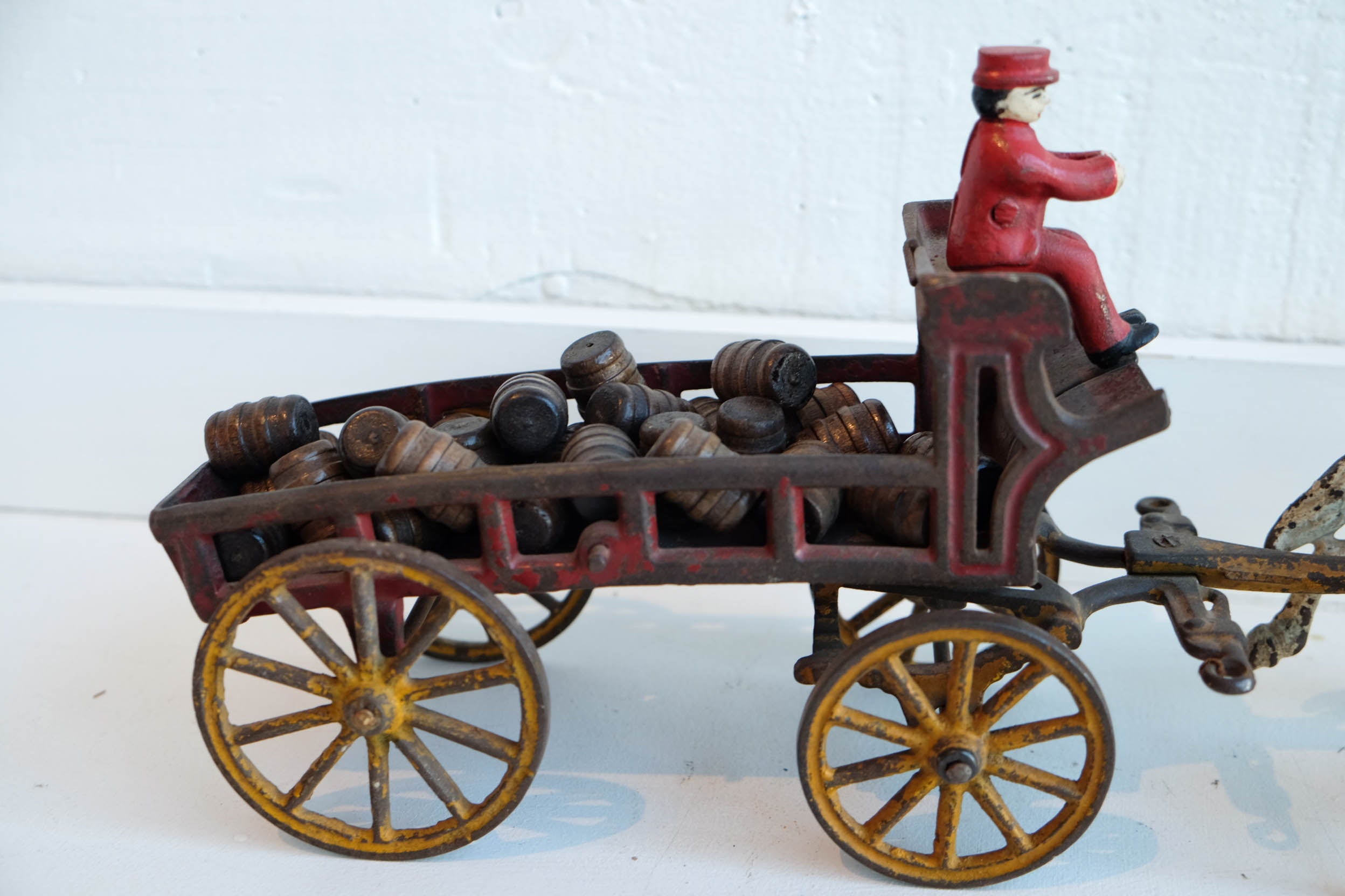 Red Cart With Barrels l #102