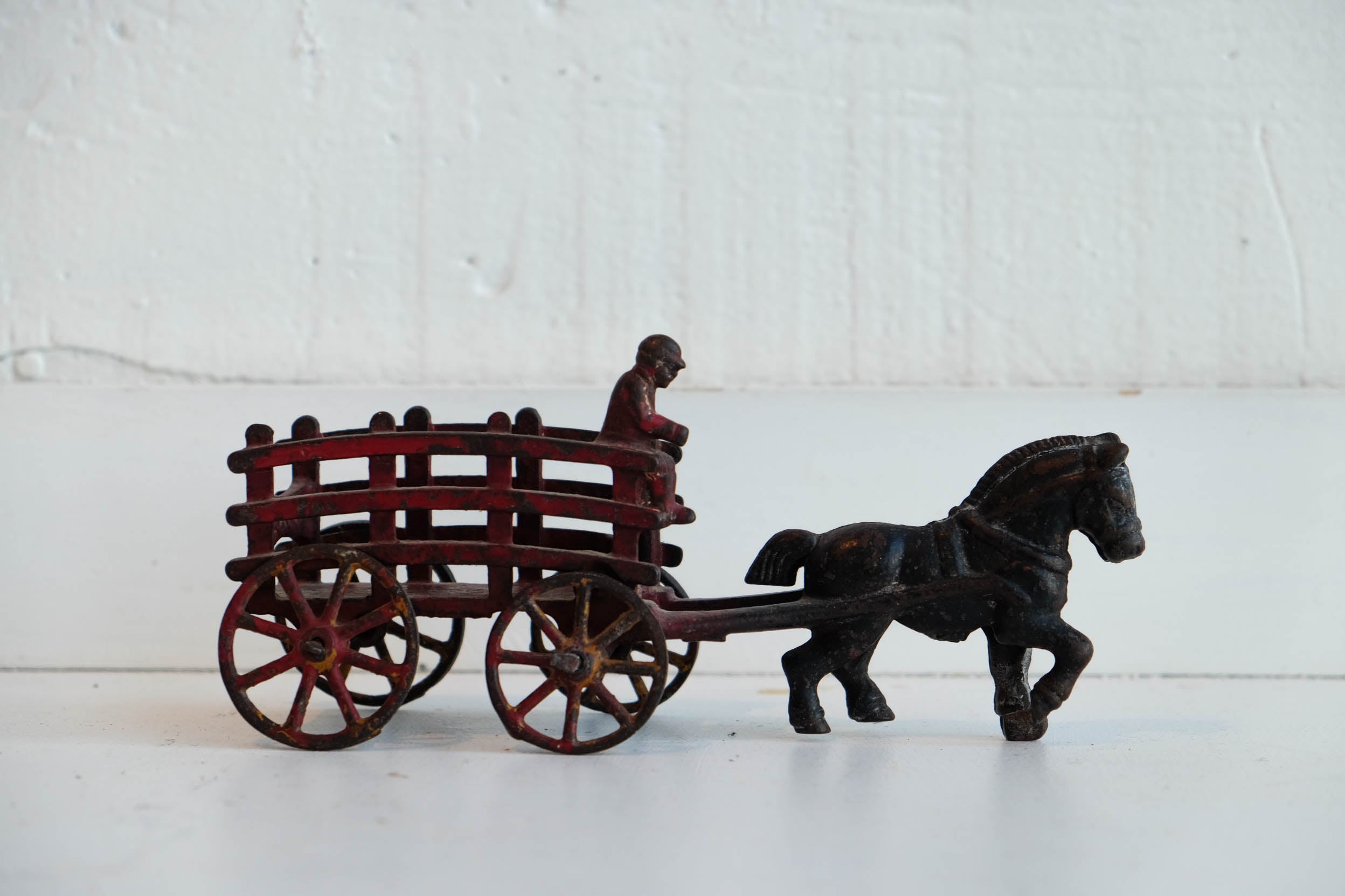 Small Red Cart with Driver l #15