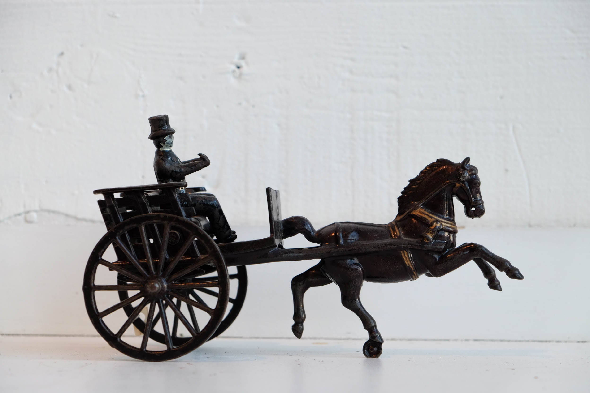 Black Cart With Man and Horse l #65
