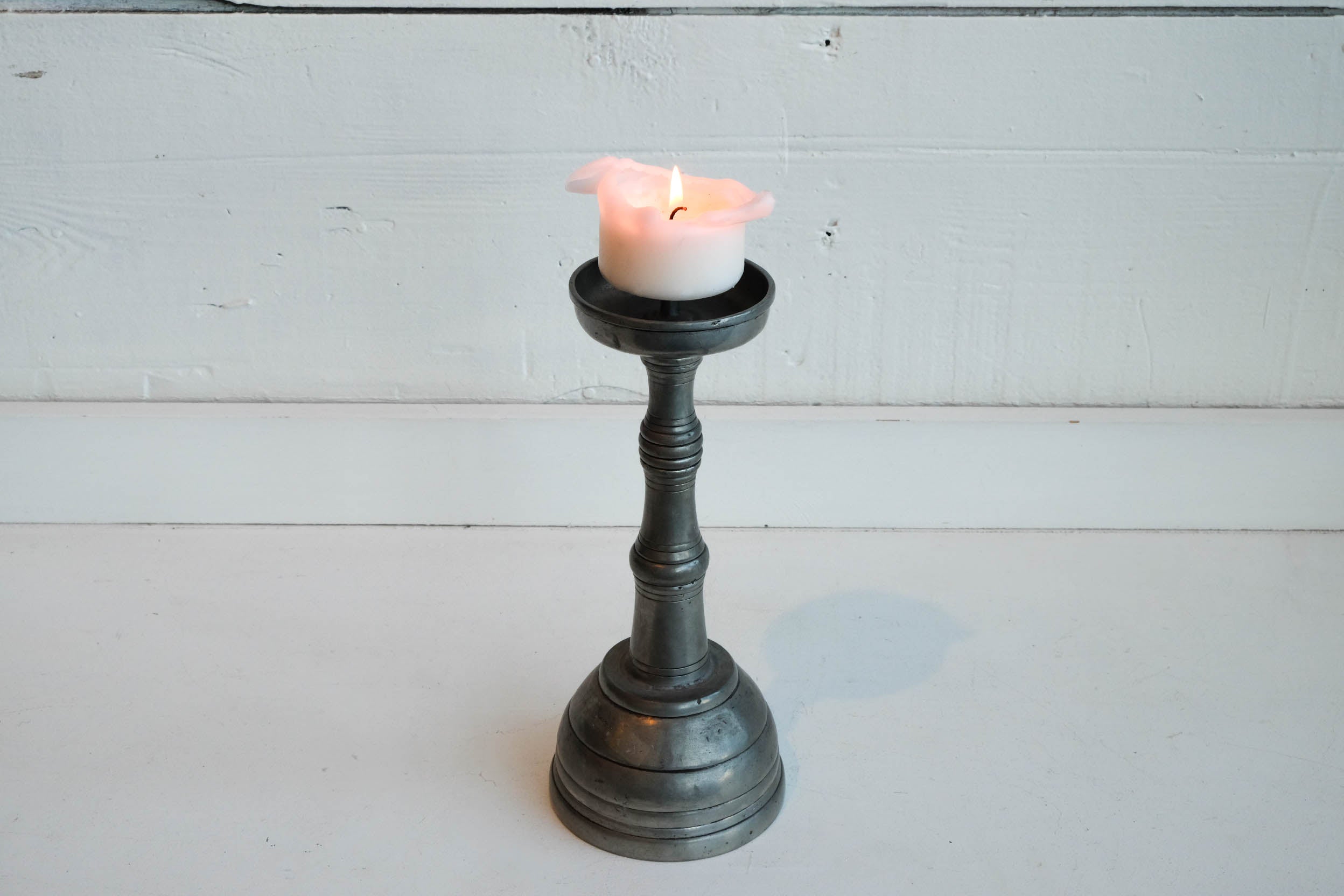 Antique Mallorcan Candle Holder - Pewter
