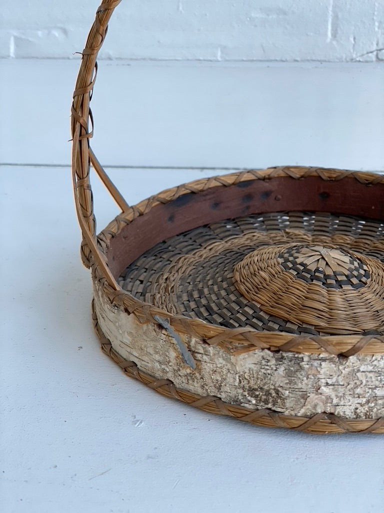Sweet Grass/Birch Native Carry Basket