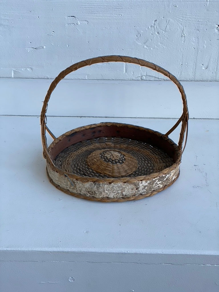 Sweet Grass/Birch Native Carry Basket